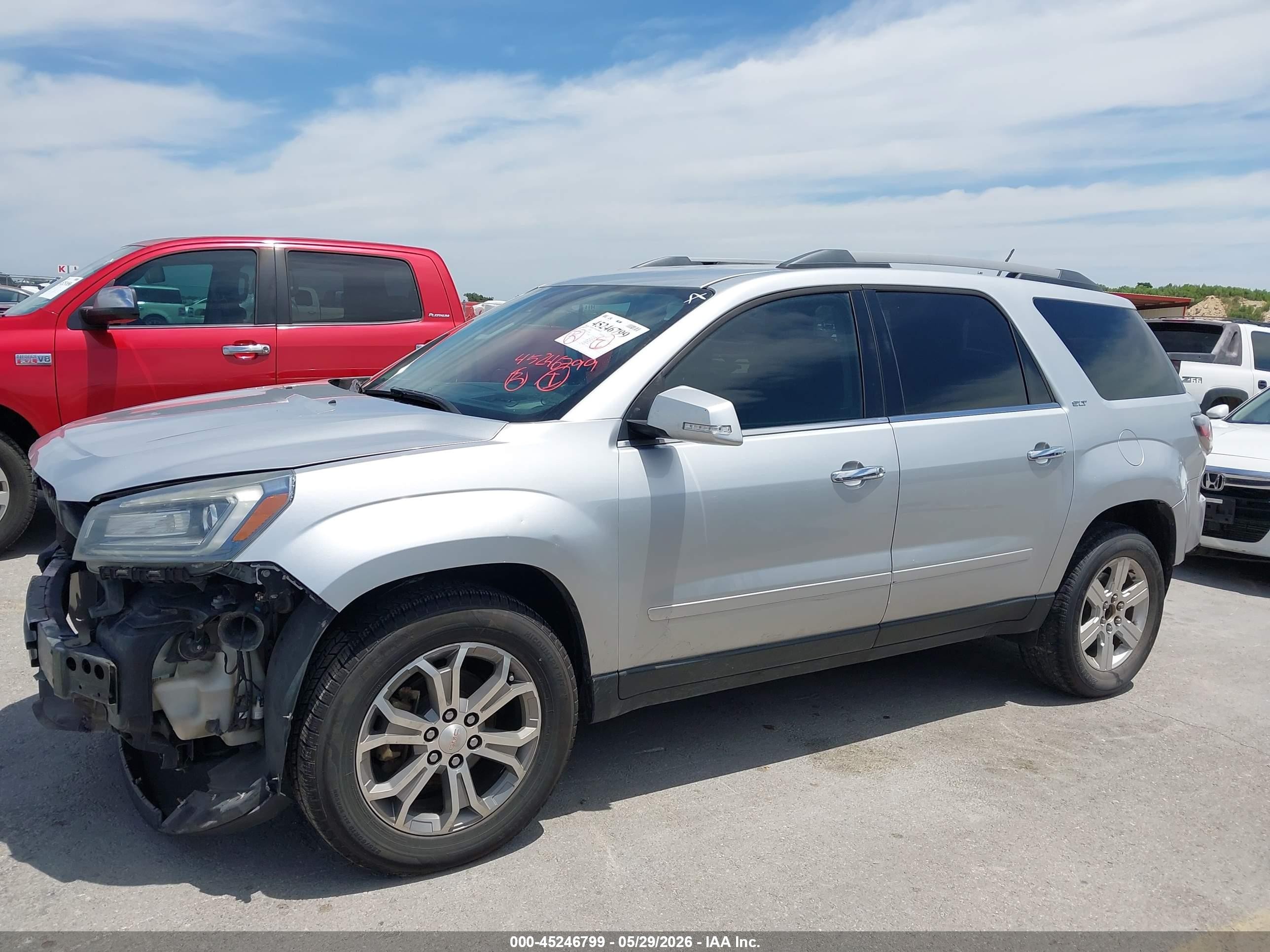 2014 Gmc Acadia Slt-2 Silver vin: 1GKKRSKD2EJ191386