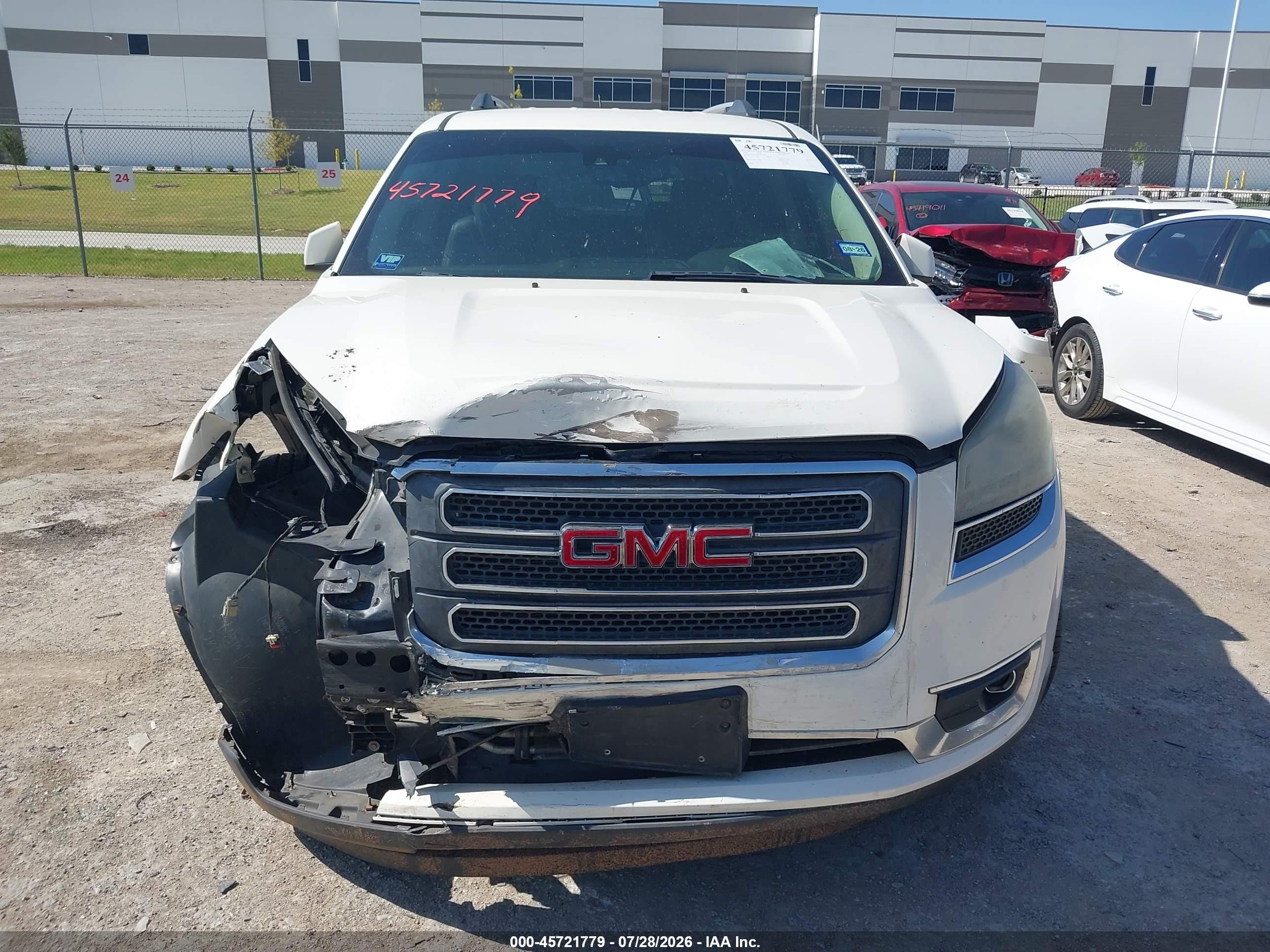 2015 Gmc Acadia Slt-2 White vin: 1GKKRSKD6FJ267466