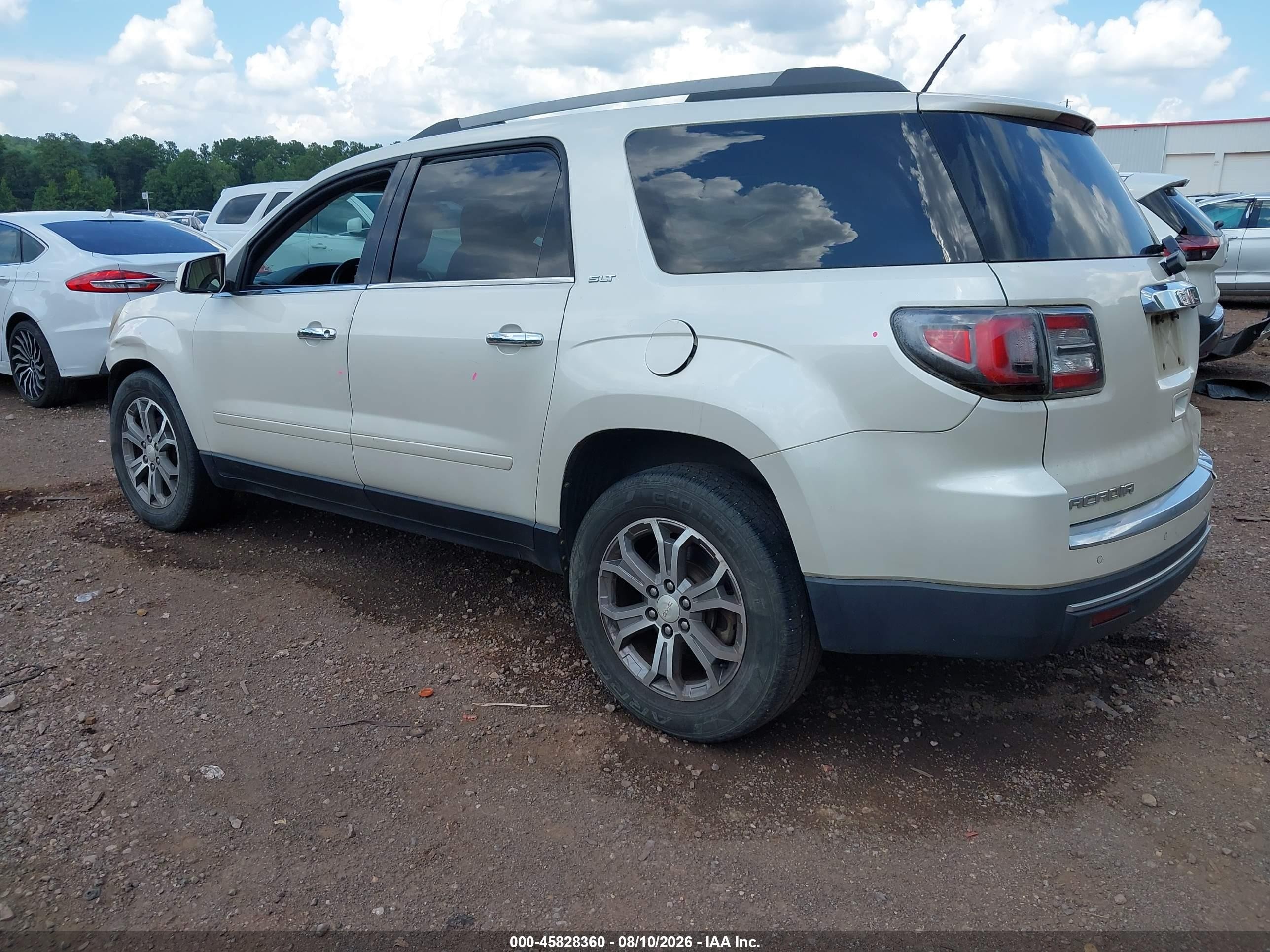 2013 Gmc Acadia Slt-2 White vin: 1GKKRSKD8DJ168872