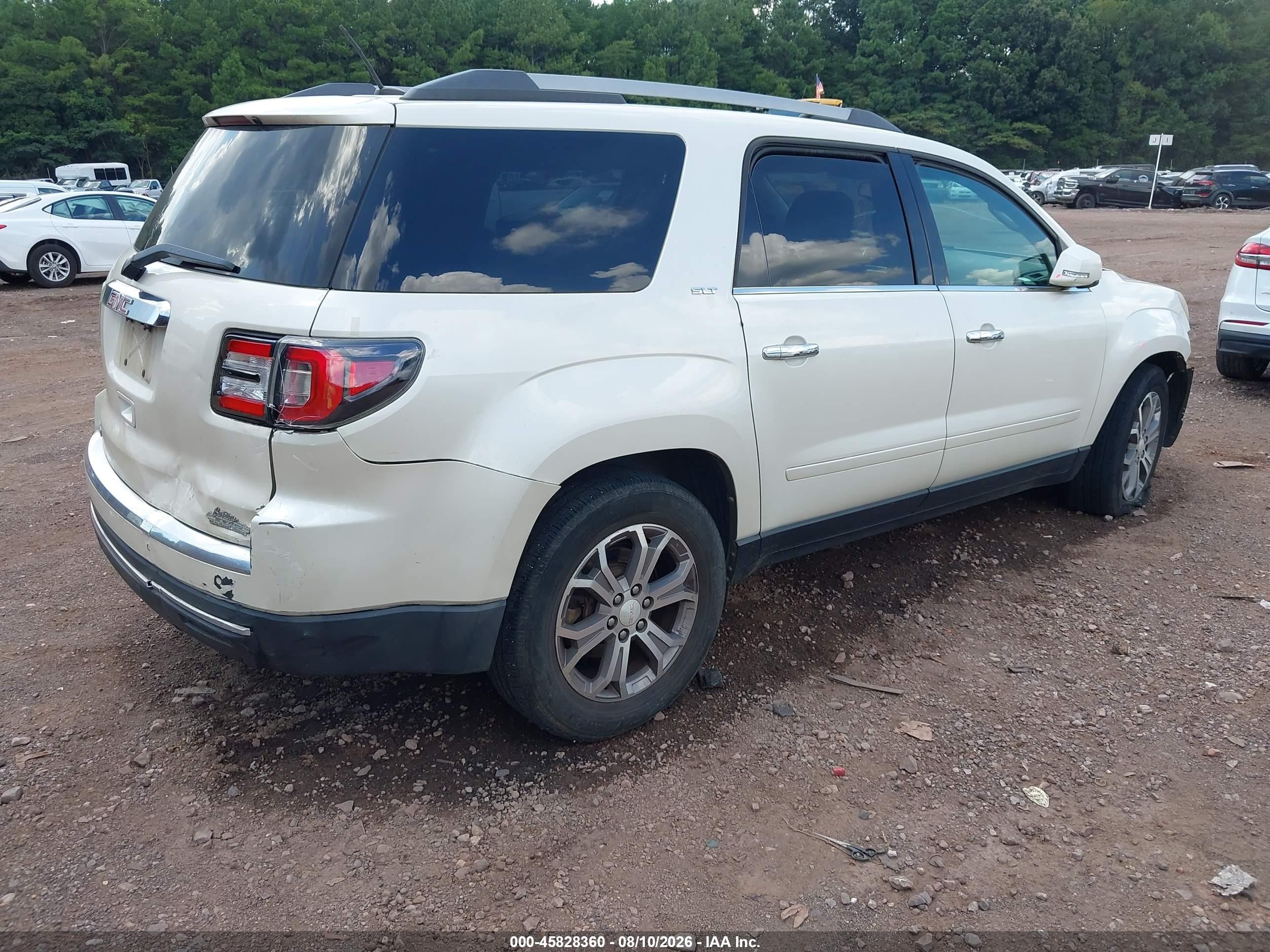 2013 Gmc Acadia Slt-2 White vin: 1GKKRSKD8DJ168872