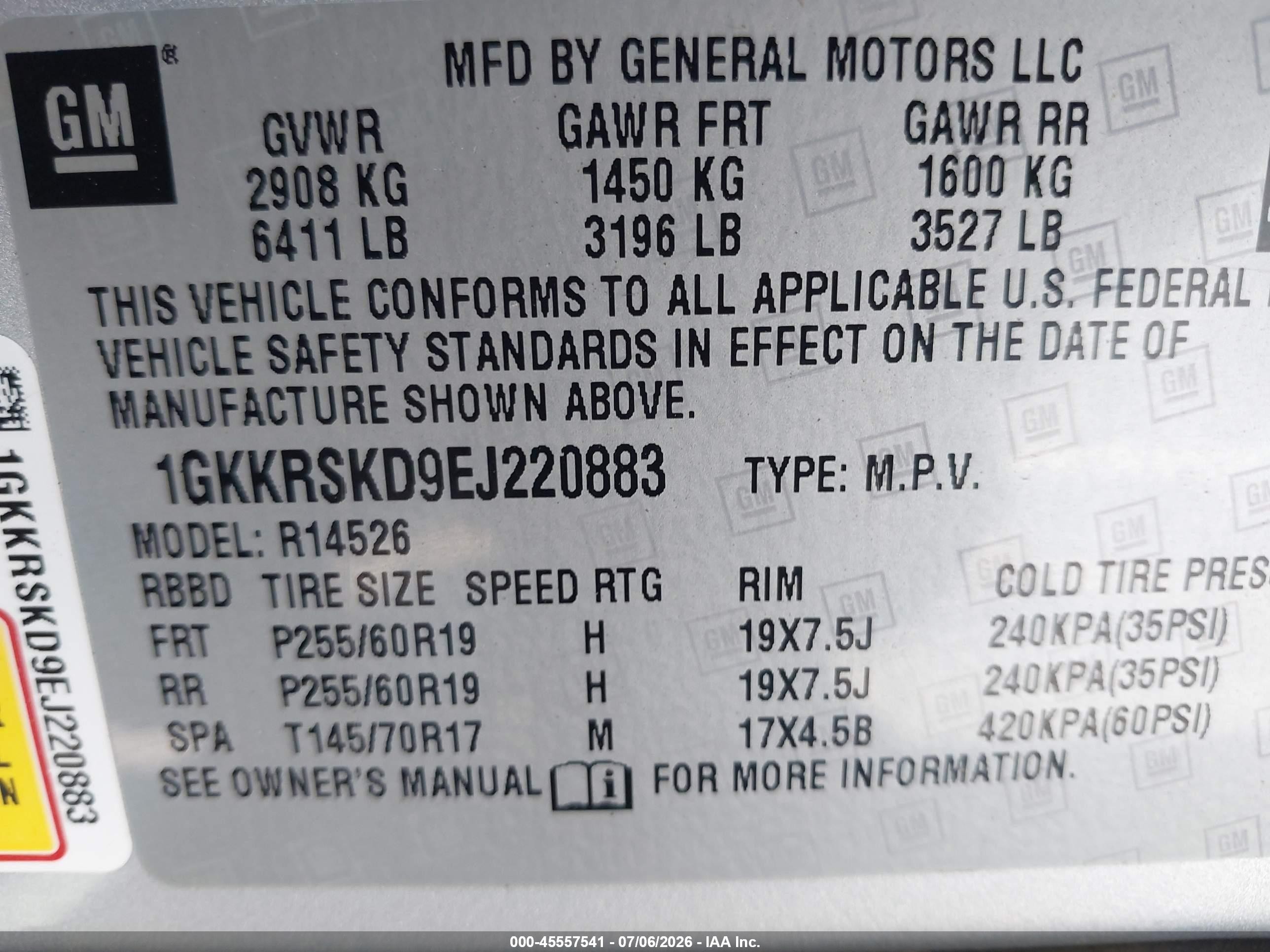 2014 Gmc Acadia Slt-2 Silver vin: 1GKKRSKD9EJ220883
