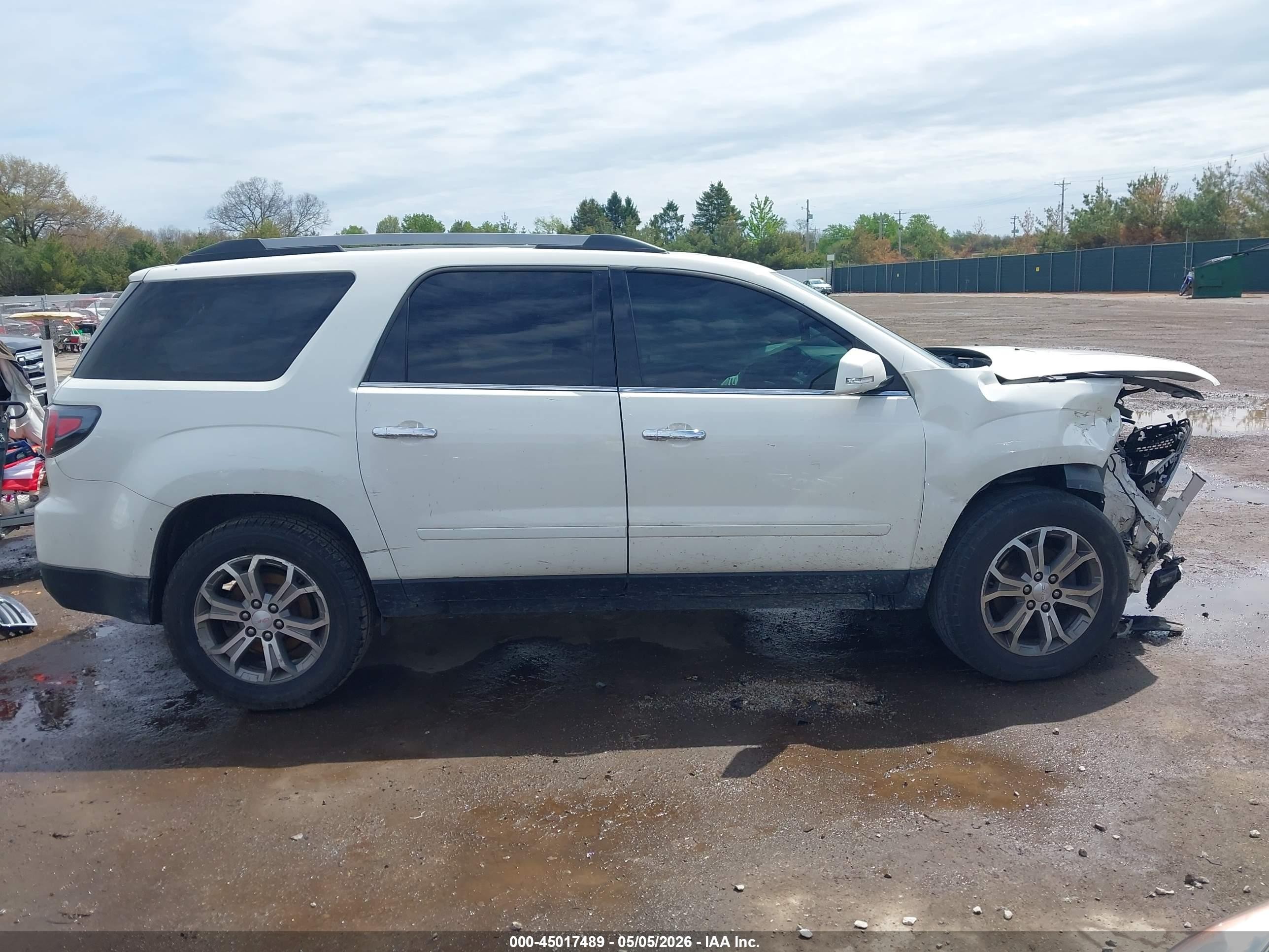 2015 Gmc Acadia Slt-2 White vin: 1GKKRSKD9FJ277716