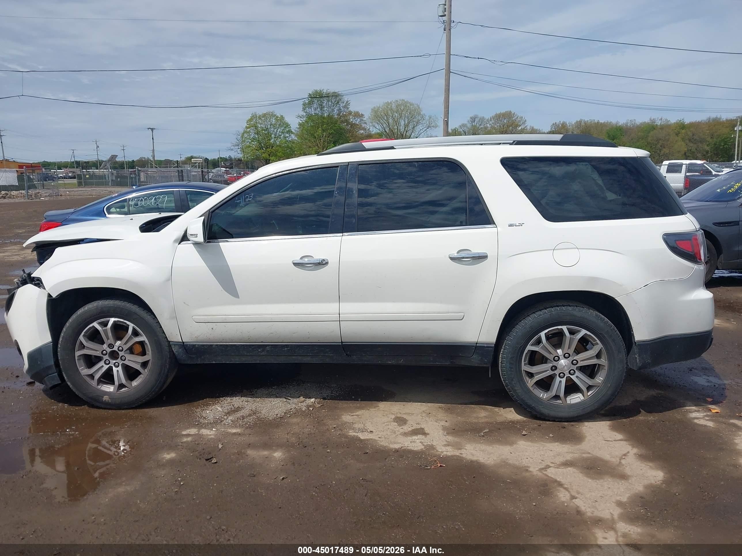 2015 Gmc Acadia Slt-2 White vin: 1GKKRSKD9FJ277716