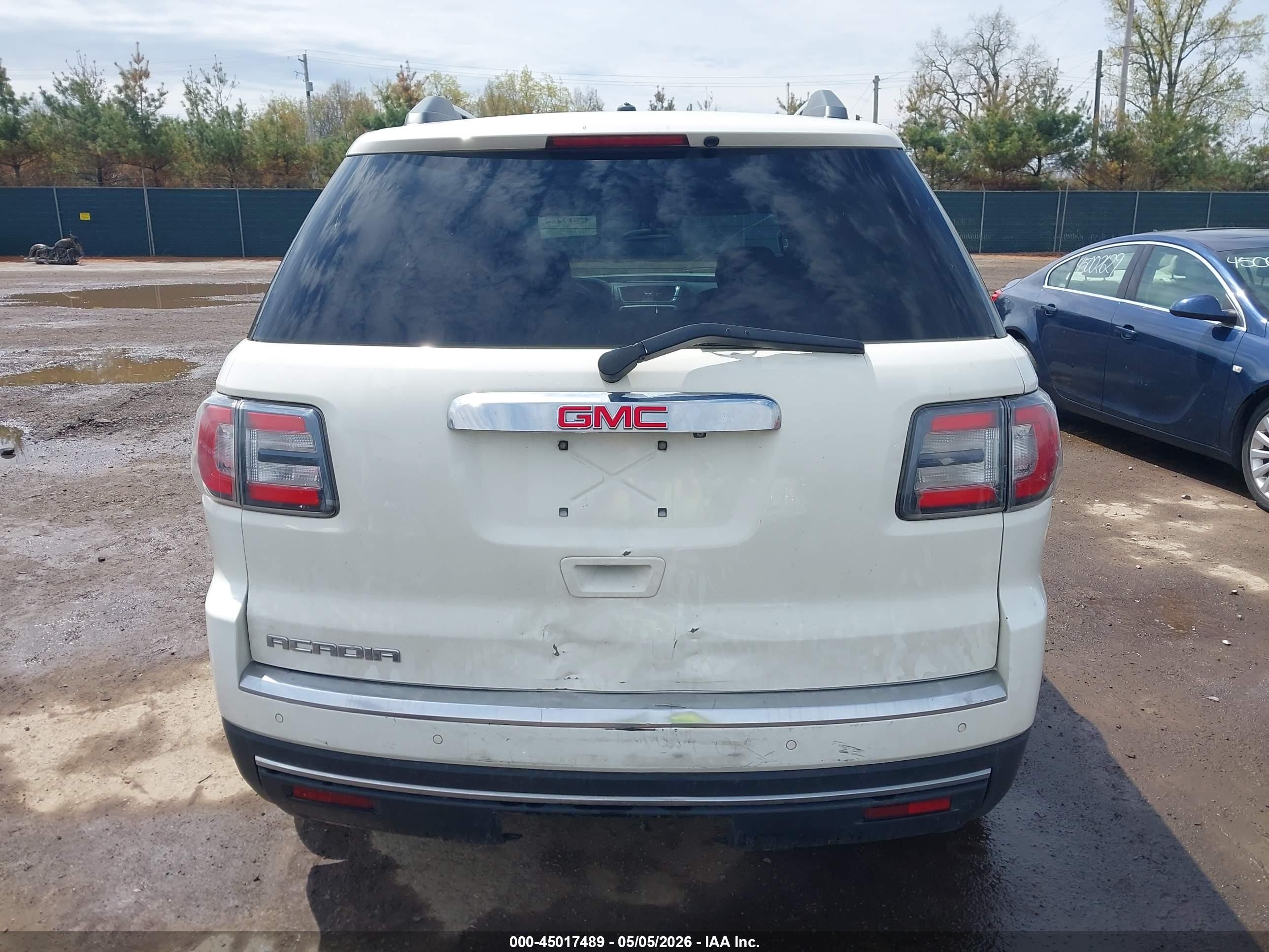 2015 Gmc Acadia Slt-2 White vin: 1GKKRSKD9FJ277716