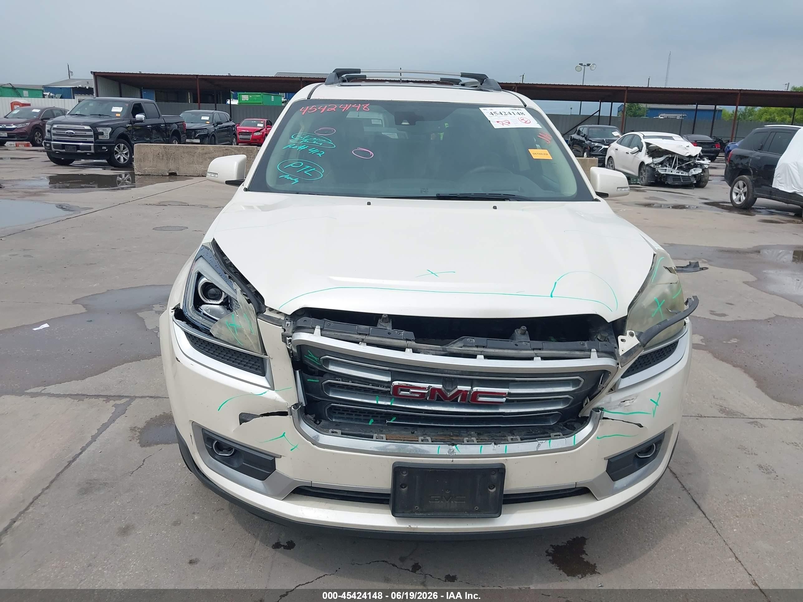 2014 Gmc Acadia Slt-2 White vin: 1GKKRSKDXEJ159253