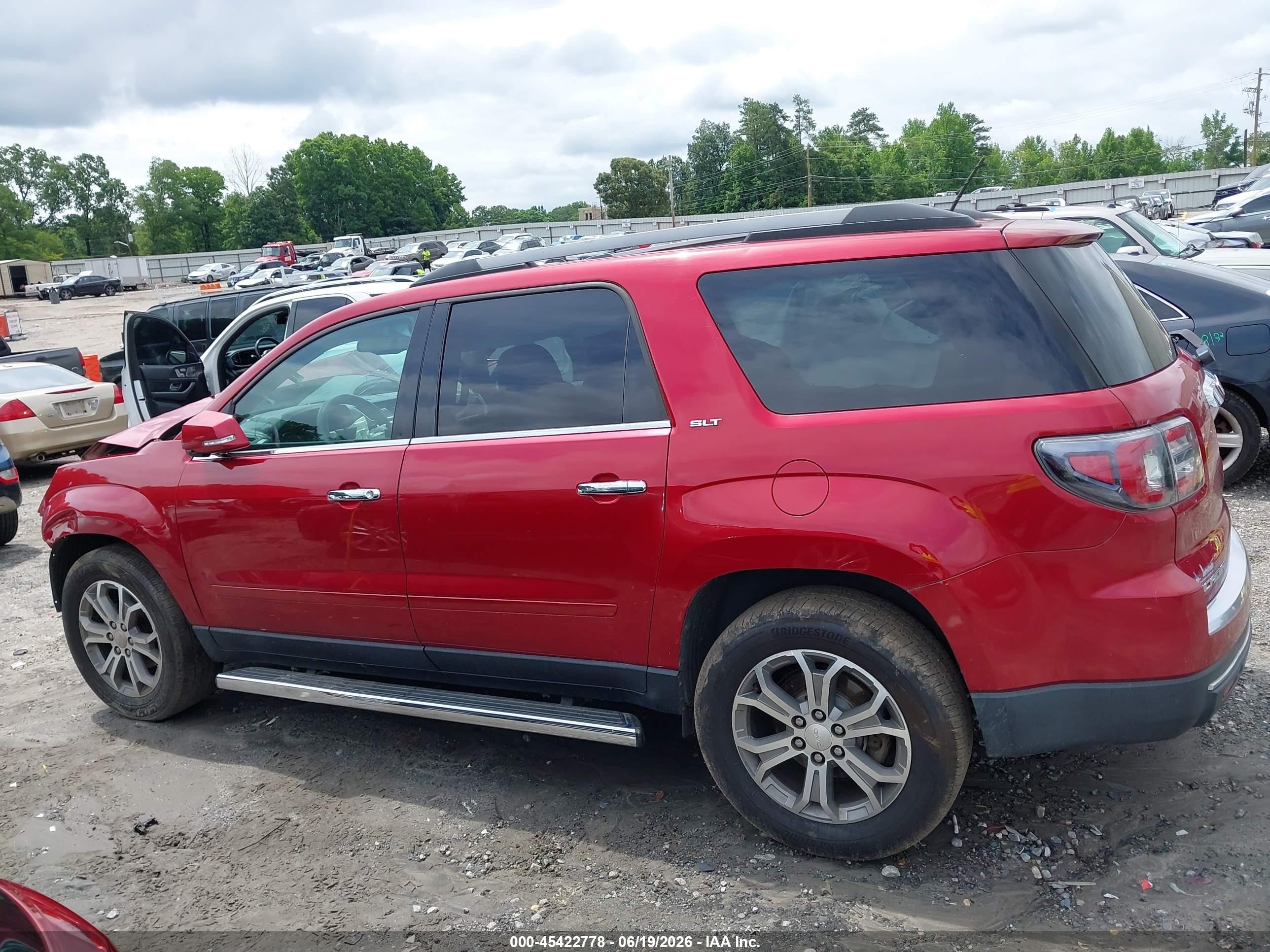 2014 Gmc Acadia Slt-2 Red vin: 1GKKRSKDXEJ242424