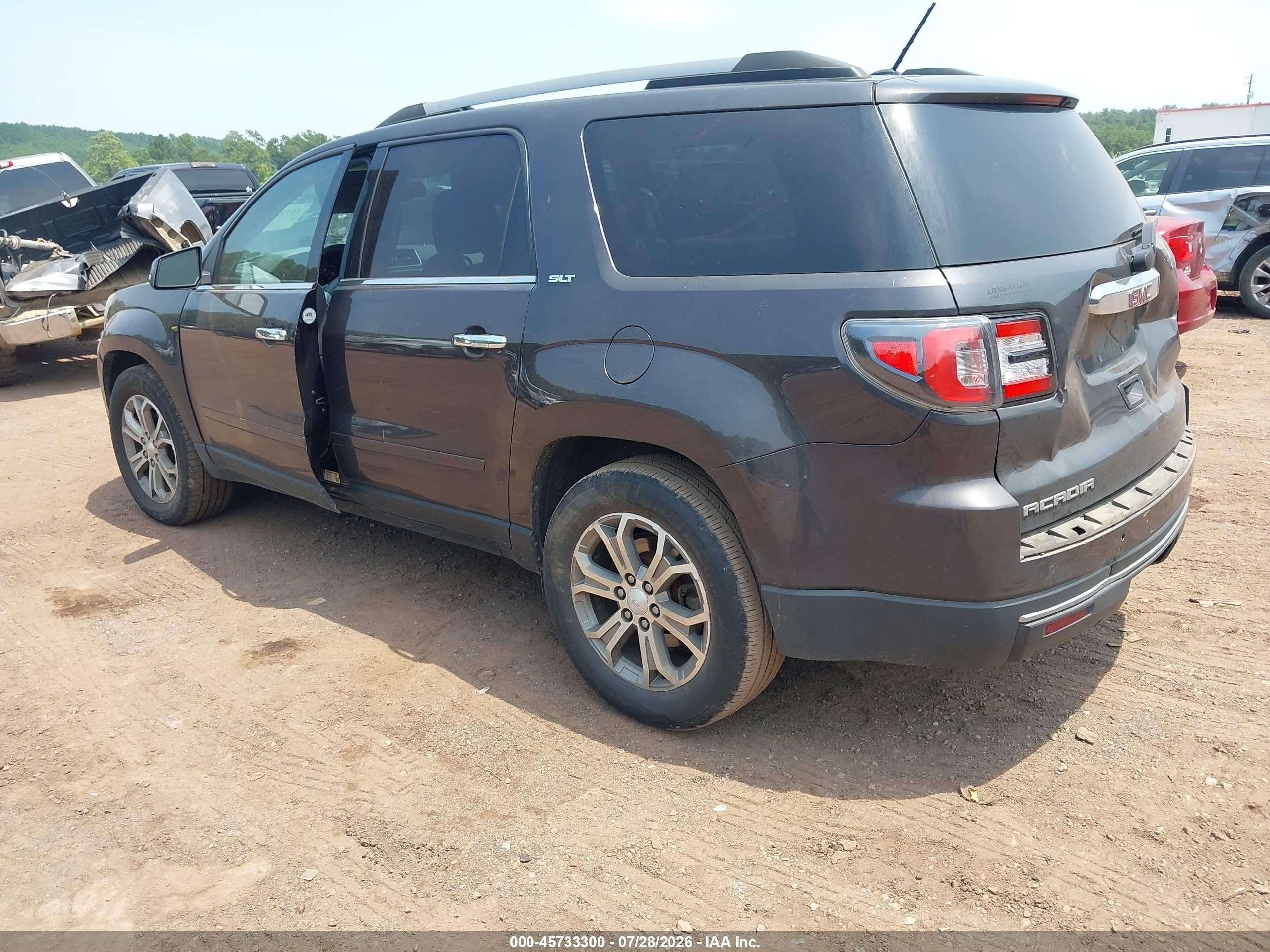 2015 Gmc Acadia Slt-2 Black vin: 1GKKRSKDXFJ158525