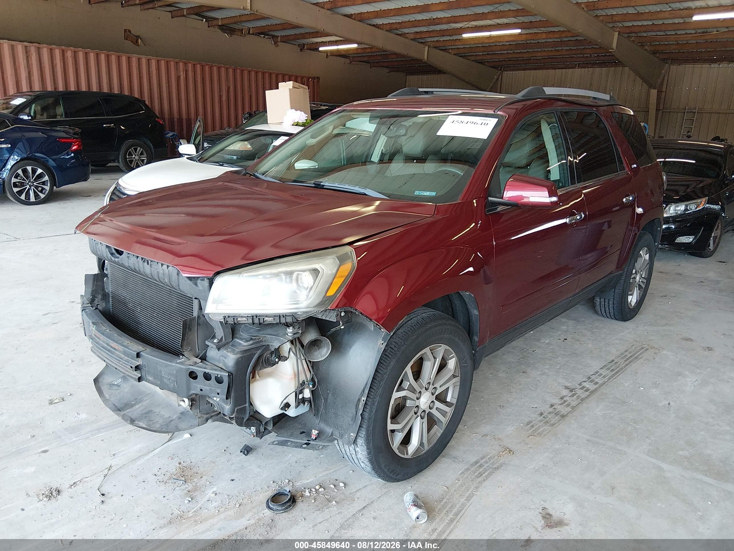 2015 Gmc Acadia Slt-2 Maroon vin: 1GKKRSKDXFJ258527