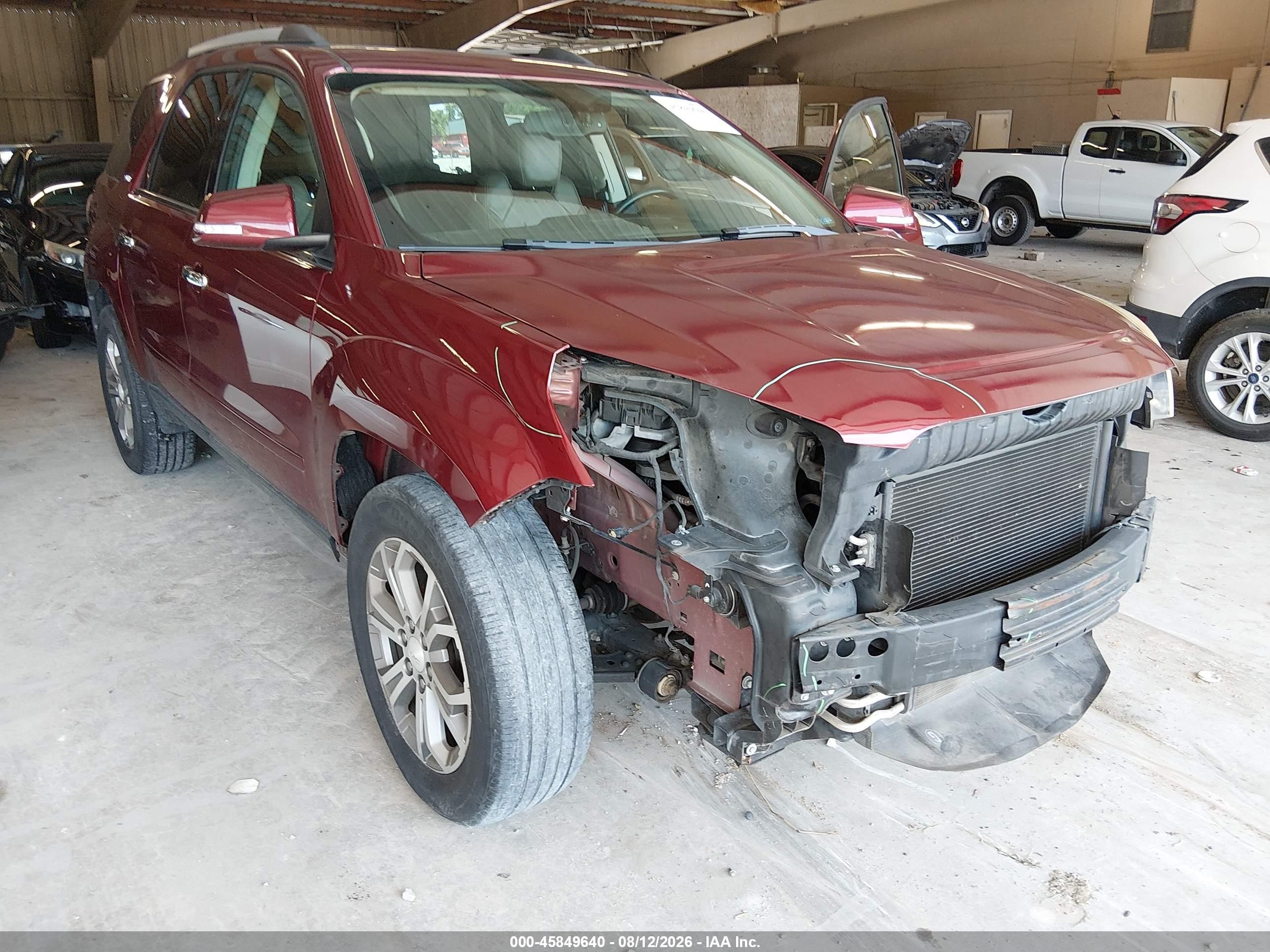 2015 Gmc Acadia Slt-2 Maroon vin: 1GKKRSKDXFJ258527
