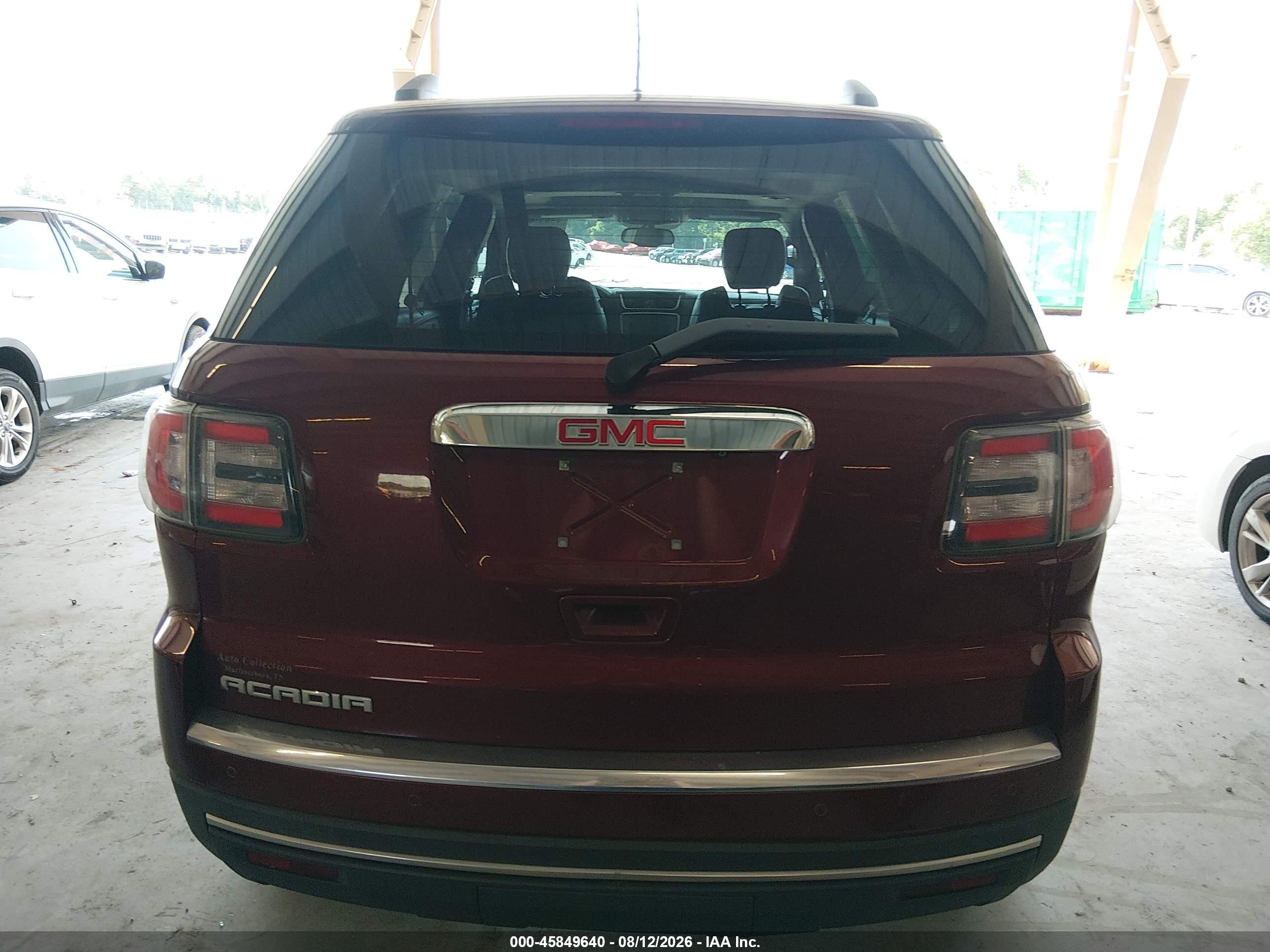 2015 Gmc Acadia Slt-2 Maroon vin: 1GKKRSKDXFJ258527