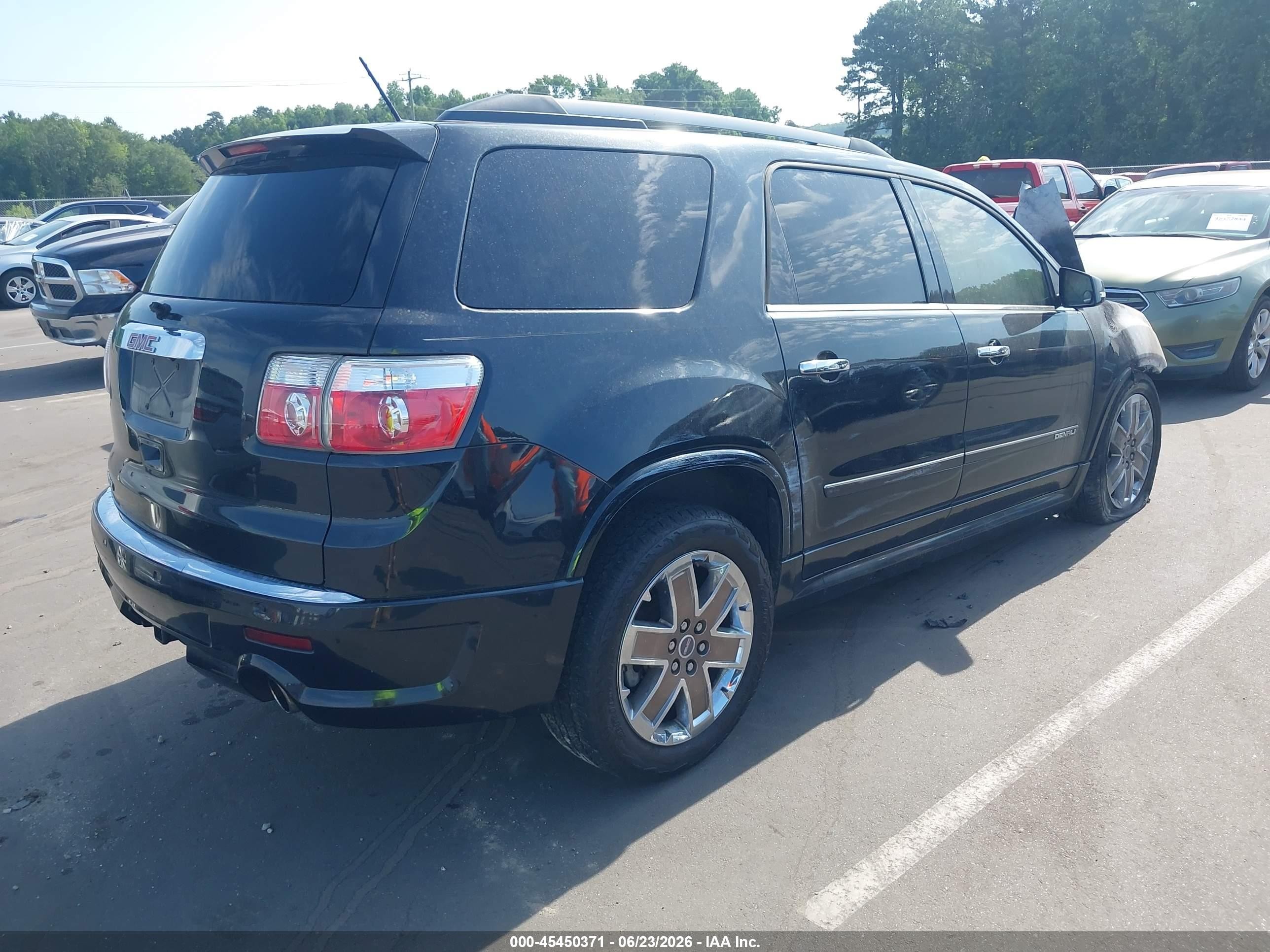 2011 Gmc Acadia Denali Black vin: 1GKKRTED1BJ260954