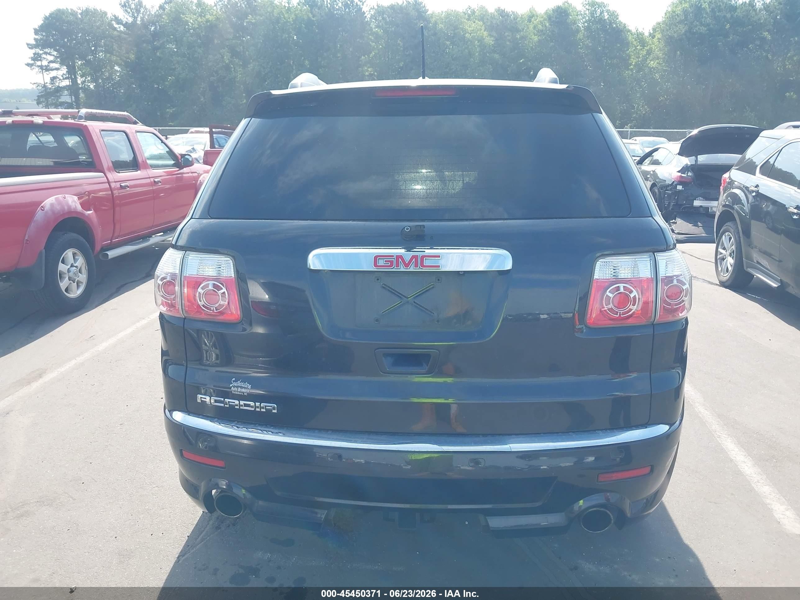 2011 Gmc Acadia Denali Black vin: 1GKKRTED1BJ260954