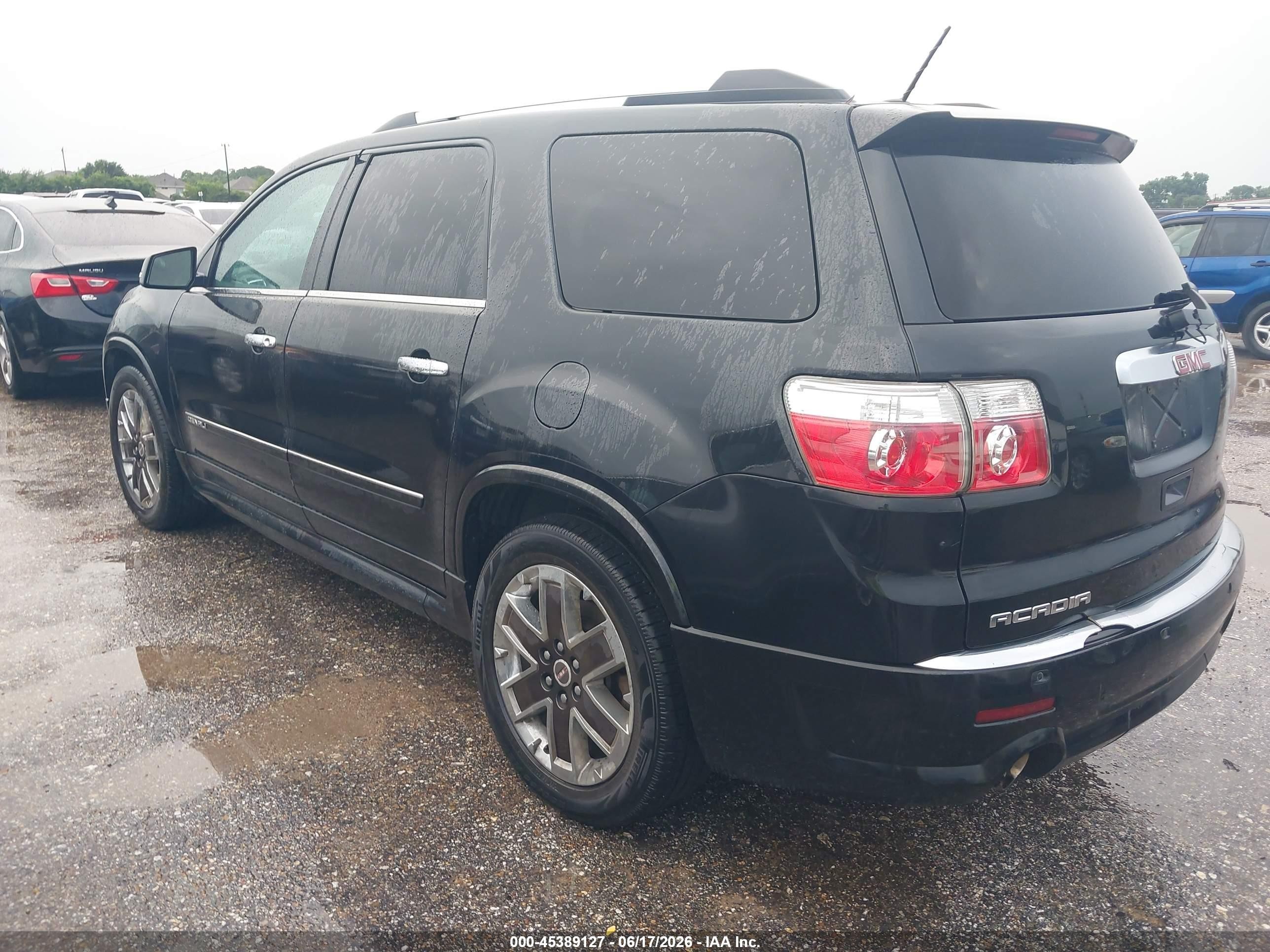 2012 Gmc Acadia Denali Black vin: 1GKKRTED1CJ366838