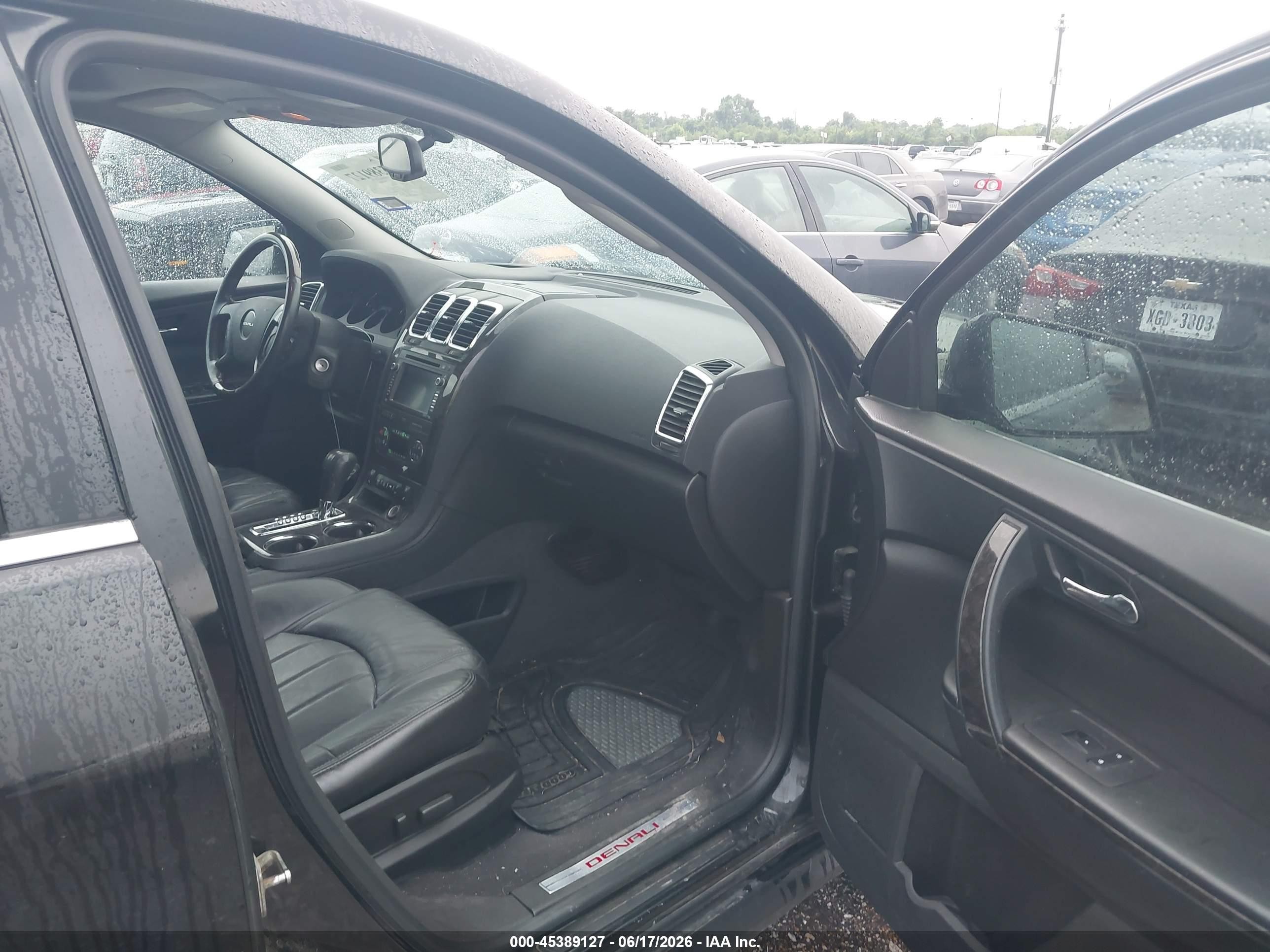 2012 Gmc Acadia Denali Black vin: 1GKKRTED1CJ366838
