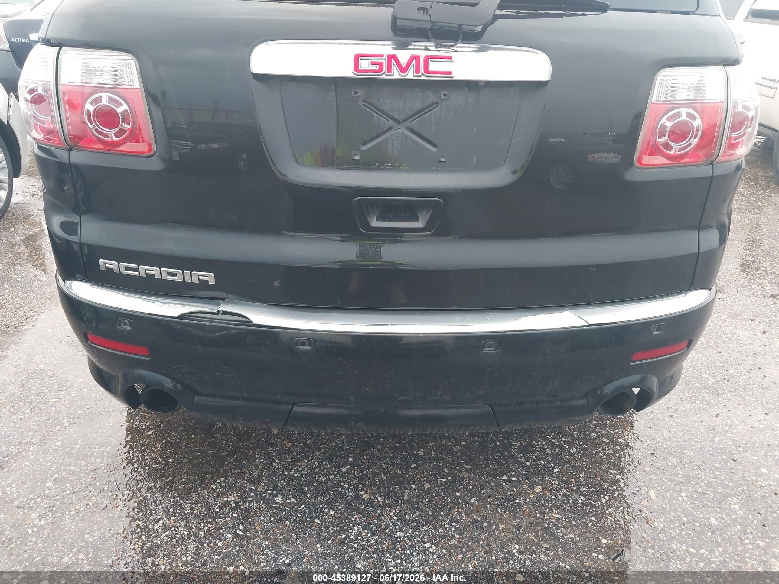 2012 Gmc Acadia Denali Black vin: 1GKKRTED1CJ366838