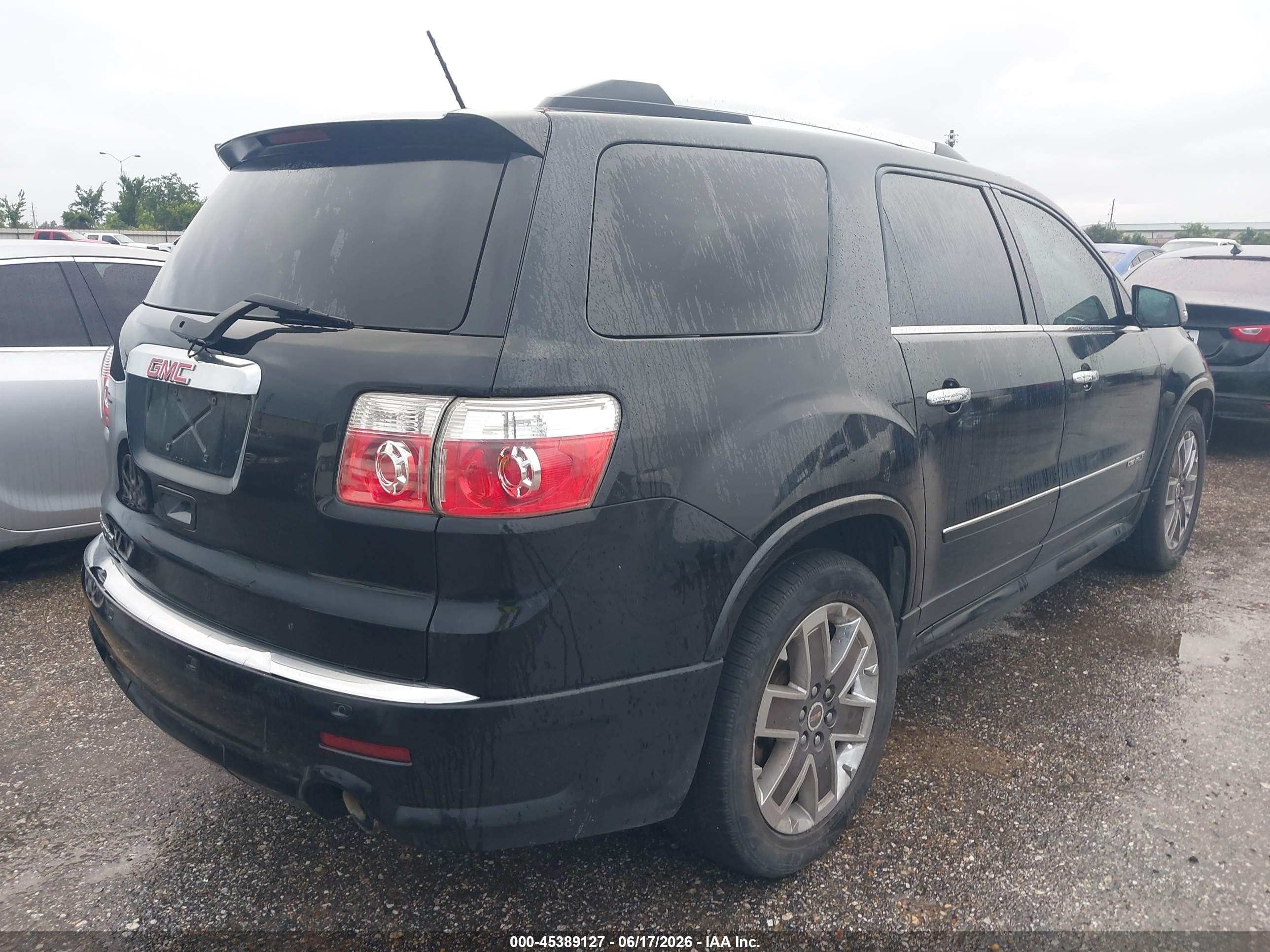 2012 Gmc Acadia Denali Black vin: 1GKKRTED1CJ366838