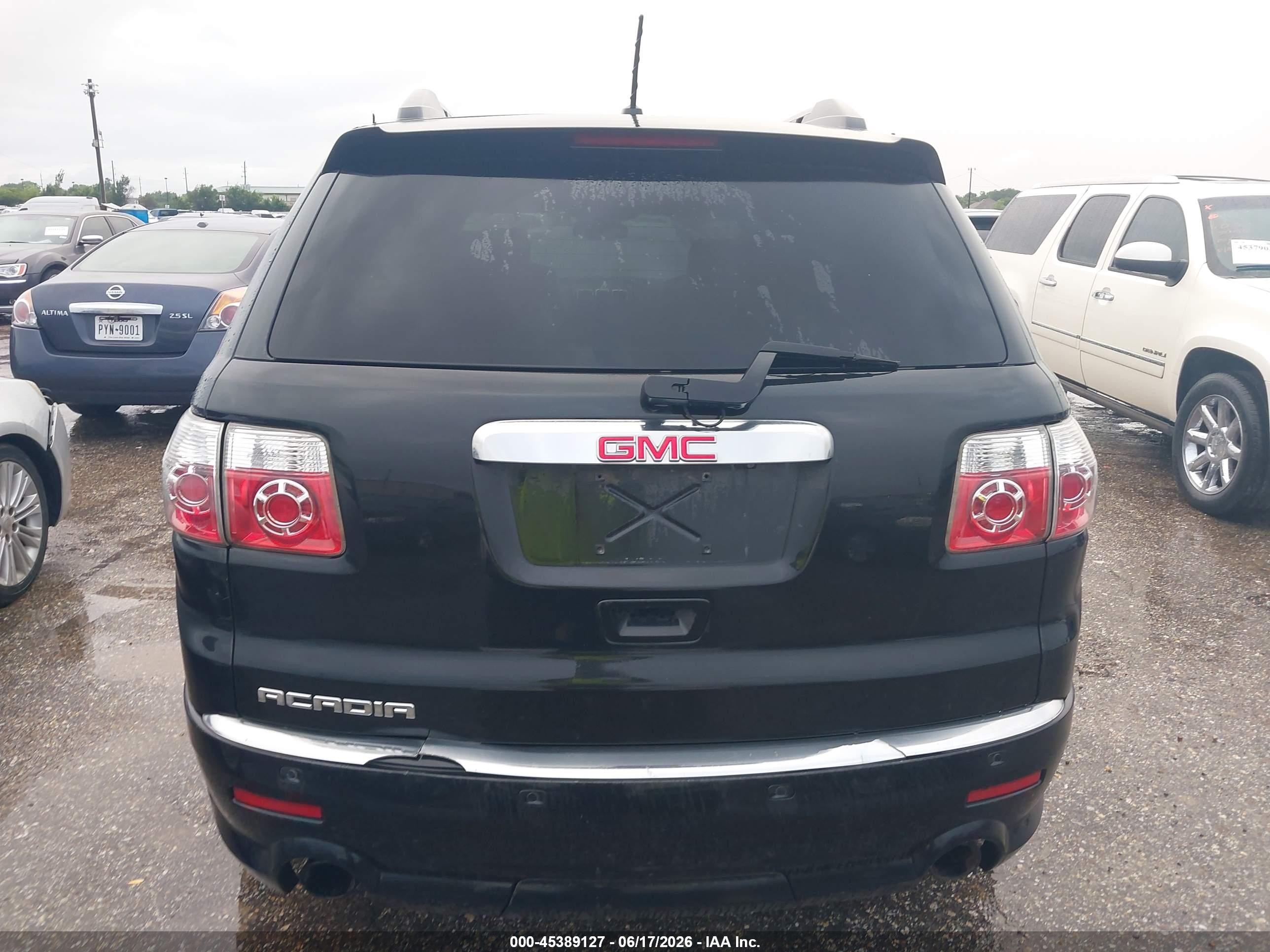 2012 Gmc Acadia Denali Black vin: 1GKKRTED1CJ366838