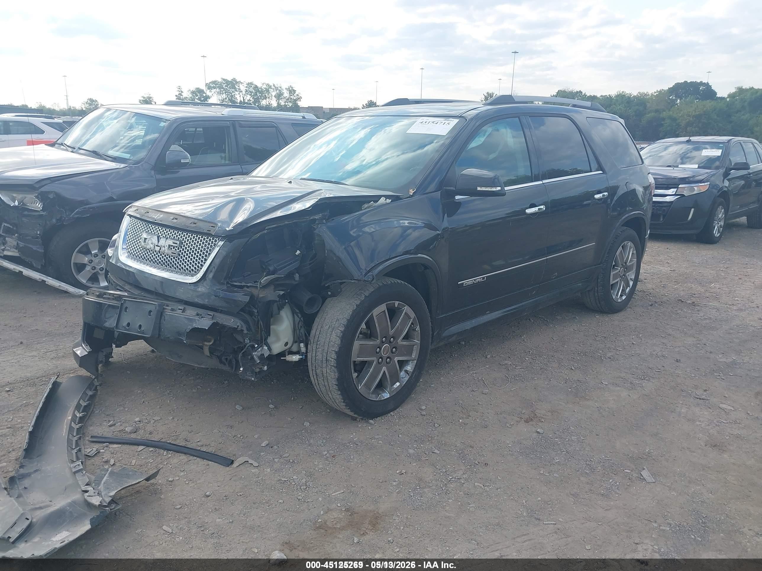 2011 Gmc Acadia Denali Черный vin: 1GKKRTED2BJ229132