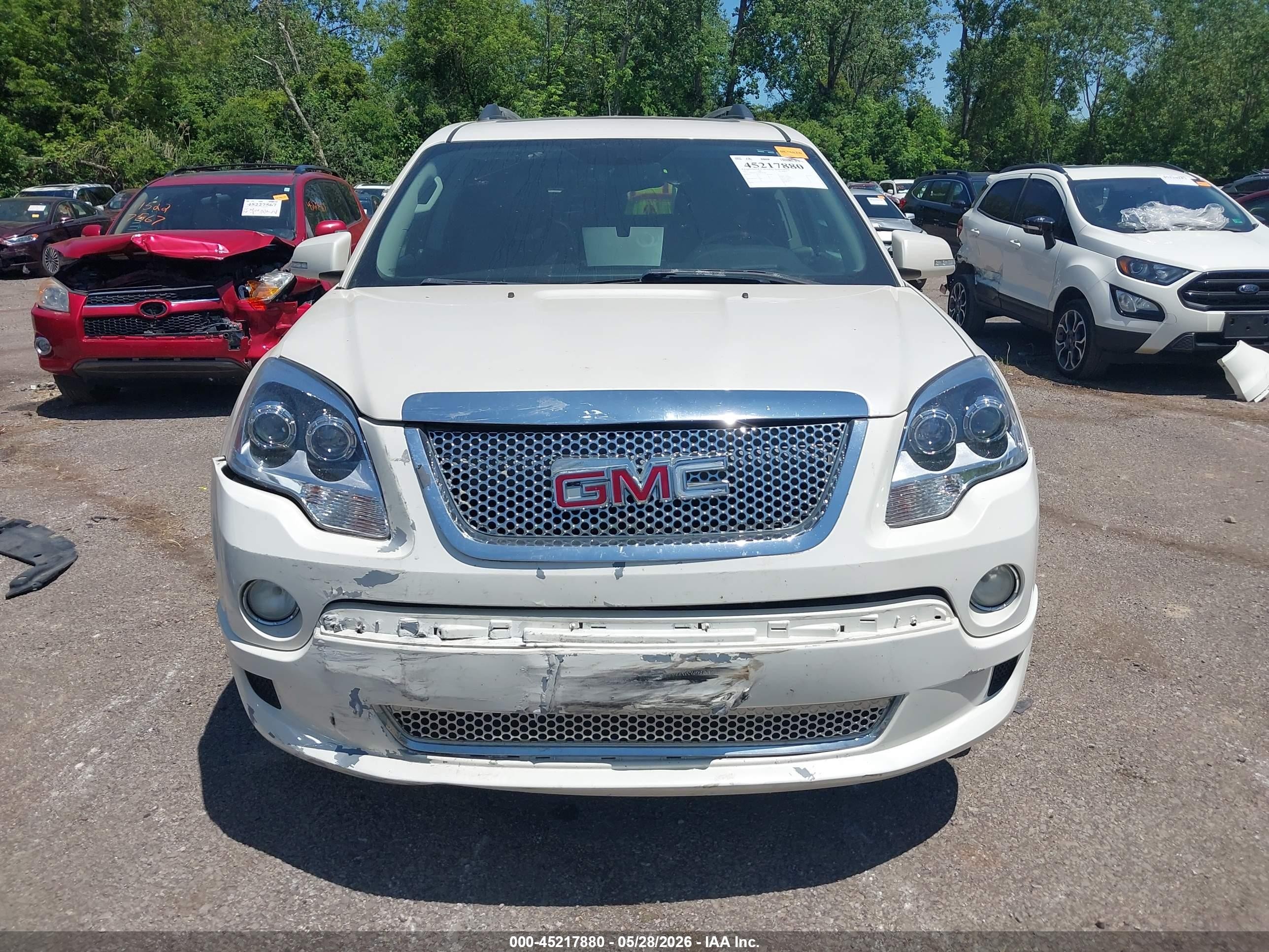 2011 Gmc Acadia Denali White vin: 1GKKRTED2BJ303908