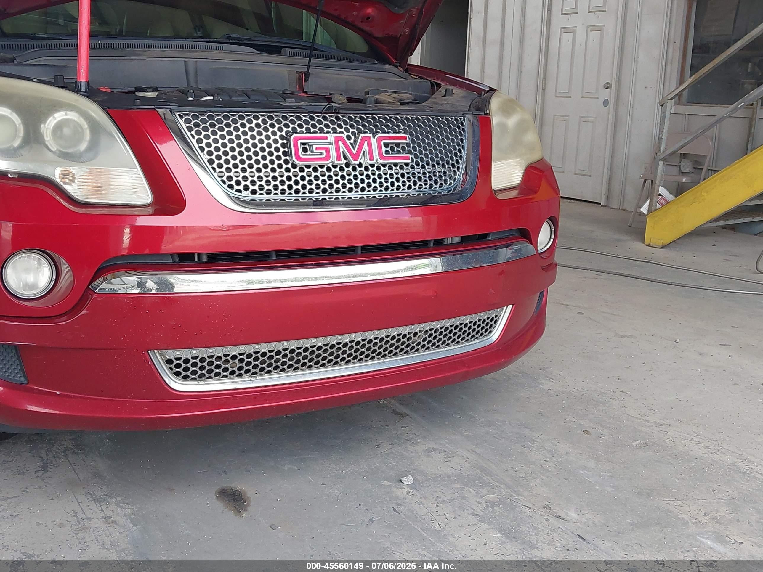 2012 Gmc Acadia Denali Burgundy vin: 1GKKRTED2CJ213904