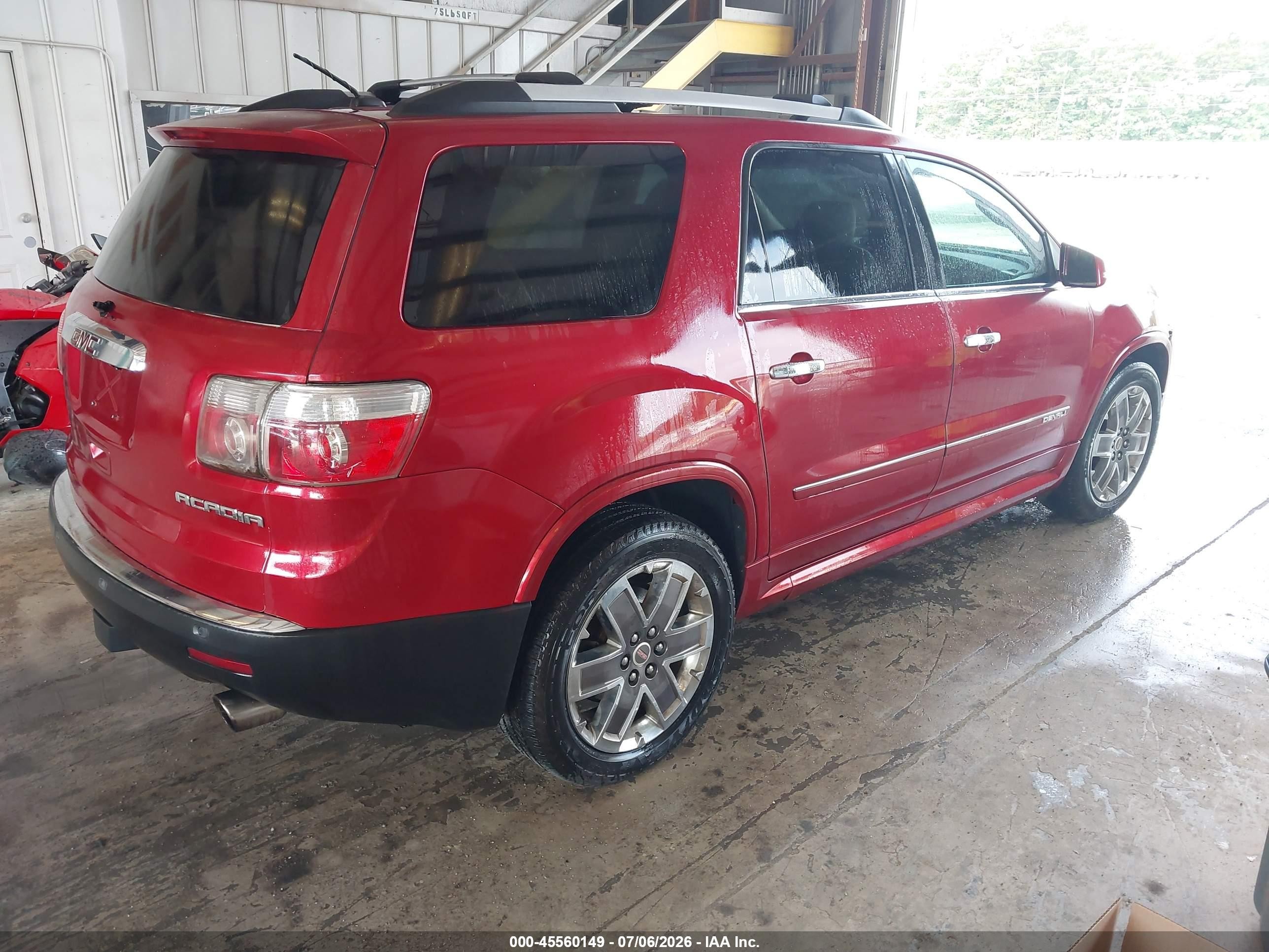2012 Gmc Acadia Denali Burgundy vin: 1GKKRTED2CJ213904