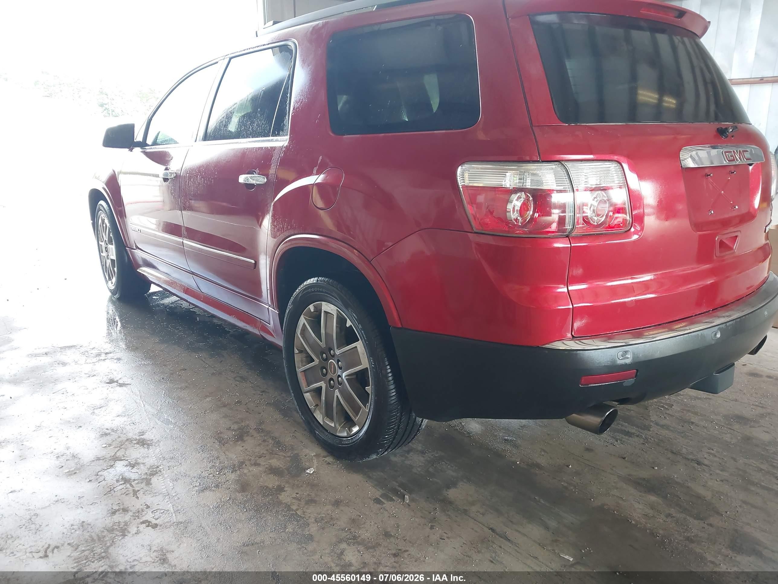 2012 Gmc Acadia Denali Burgundy vin: 1GKKRTED2CJ213904