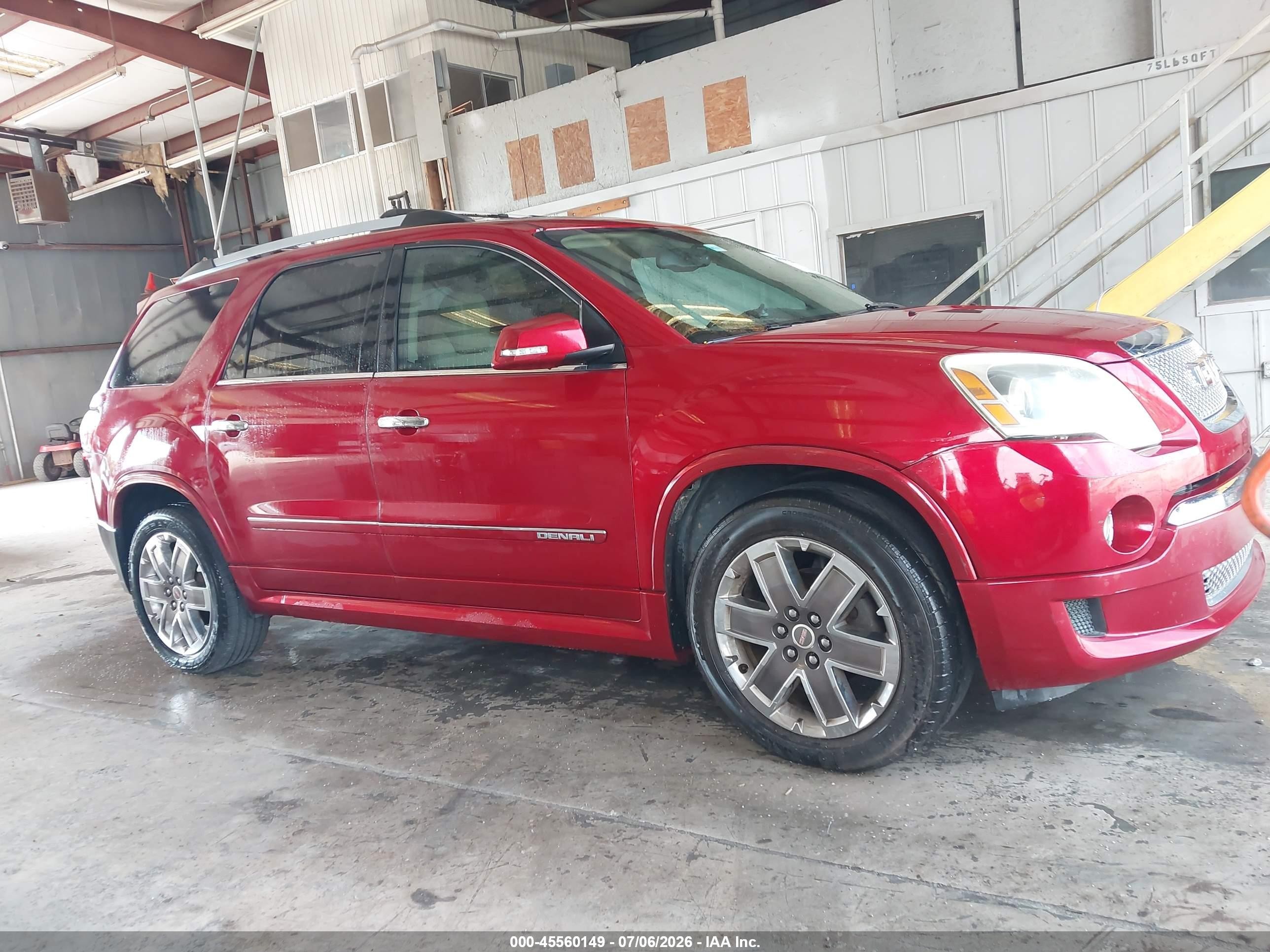 2012 Gmc Acadia Denali Burgundy vin: 1GKKRTED2CJ213904