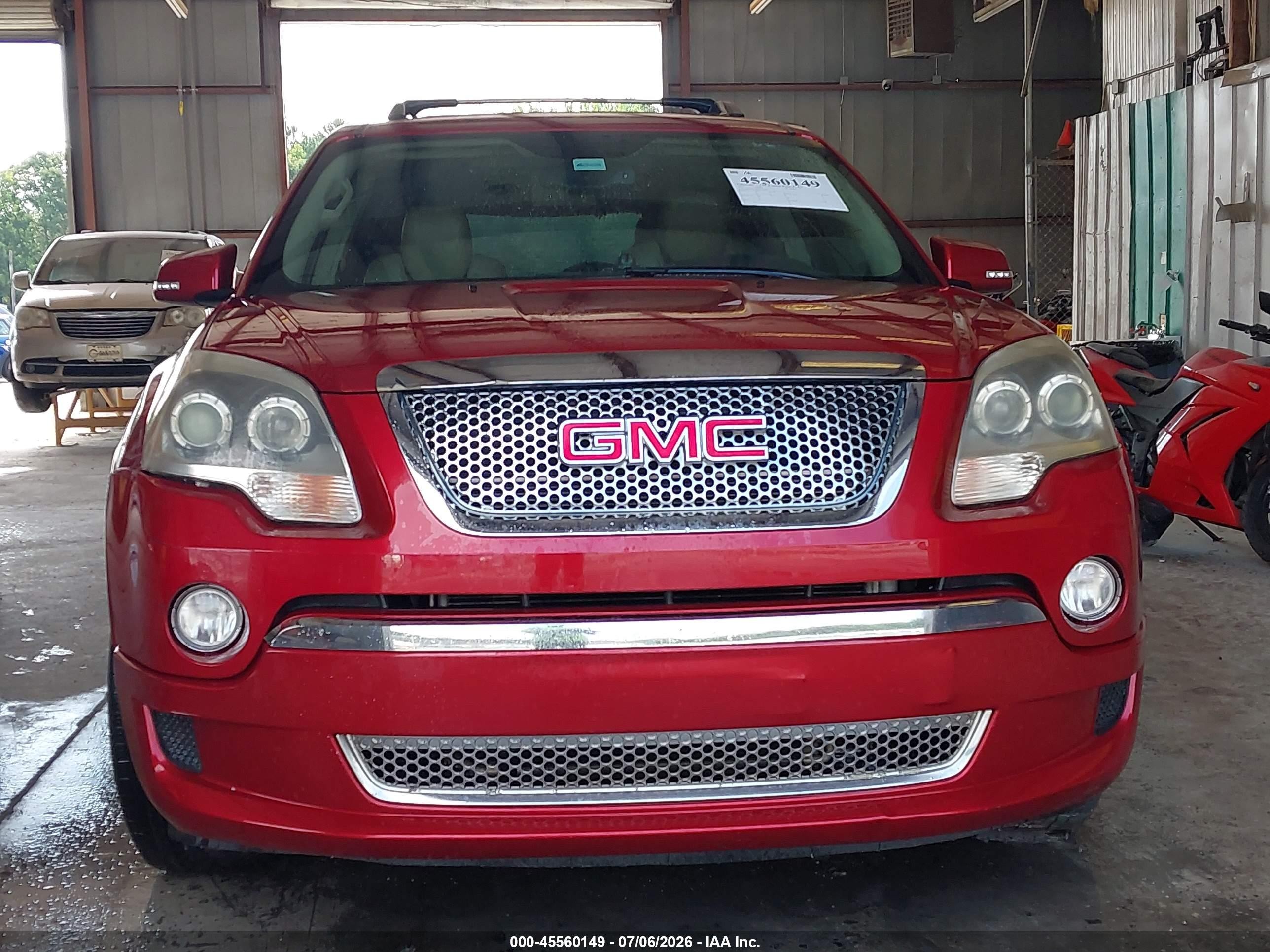 2012 Gmc Acadia Denali Burgundy vin: 1GKKRTED2CJ213904