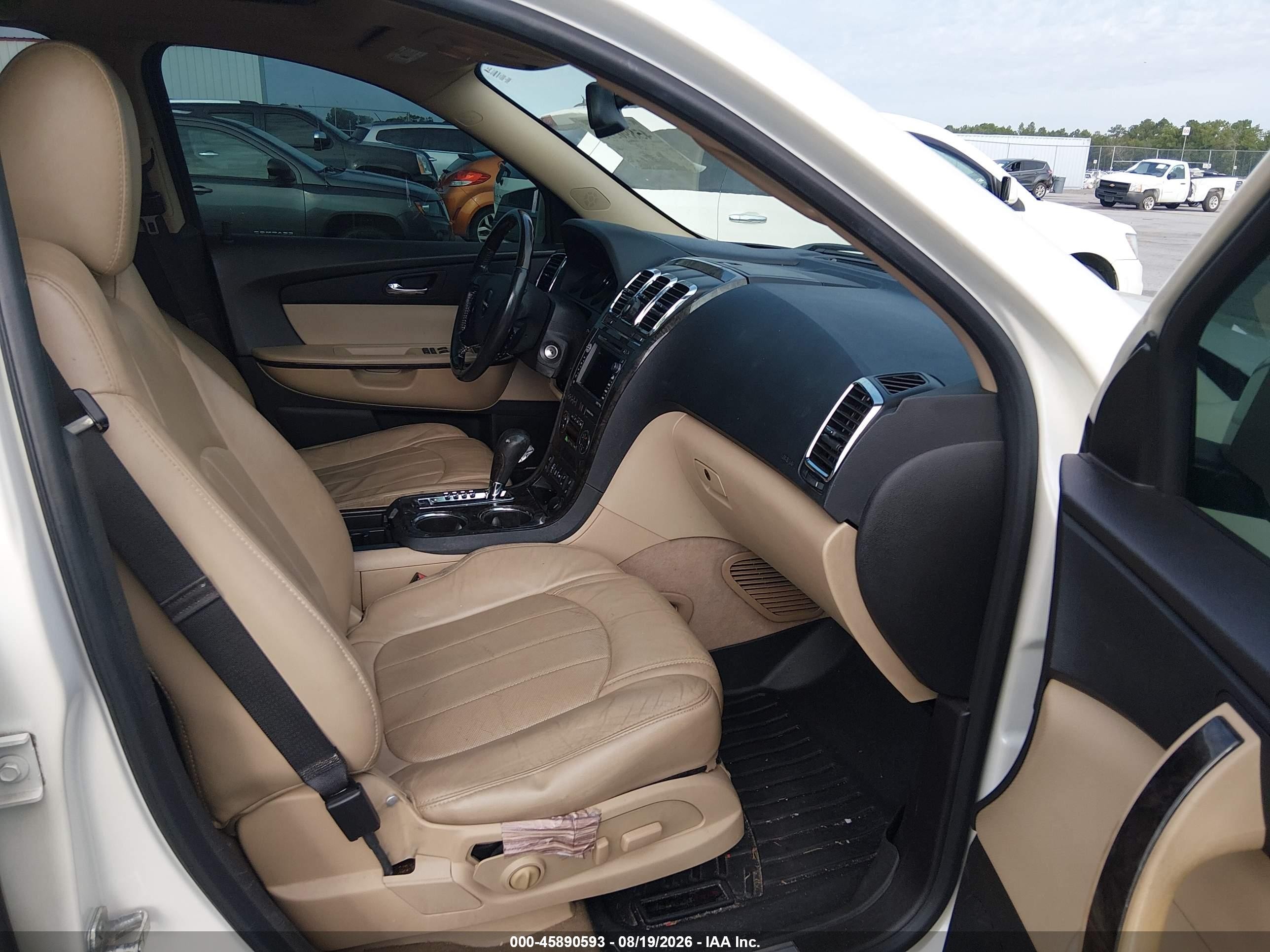 2012 Gmc Acadia Denali White vin: 1GKKRTED2CJ390176