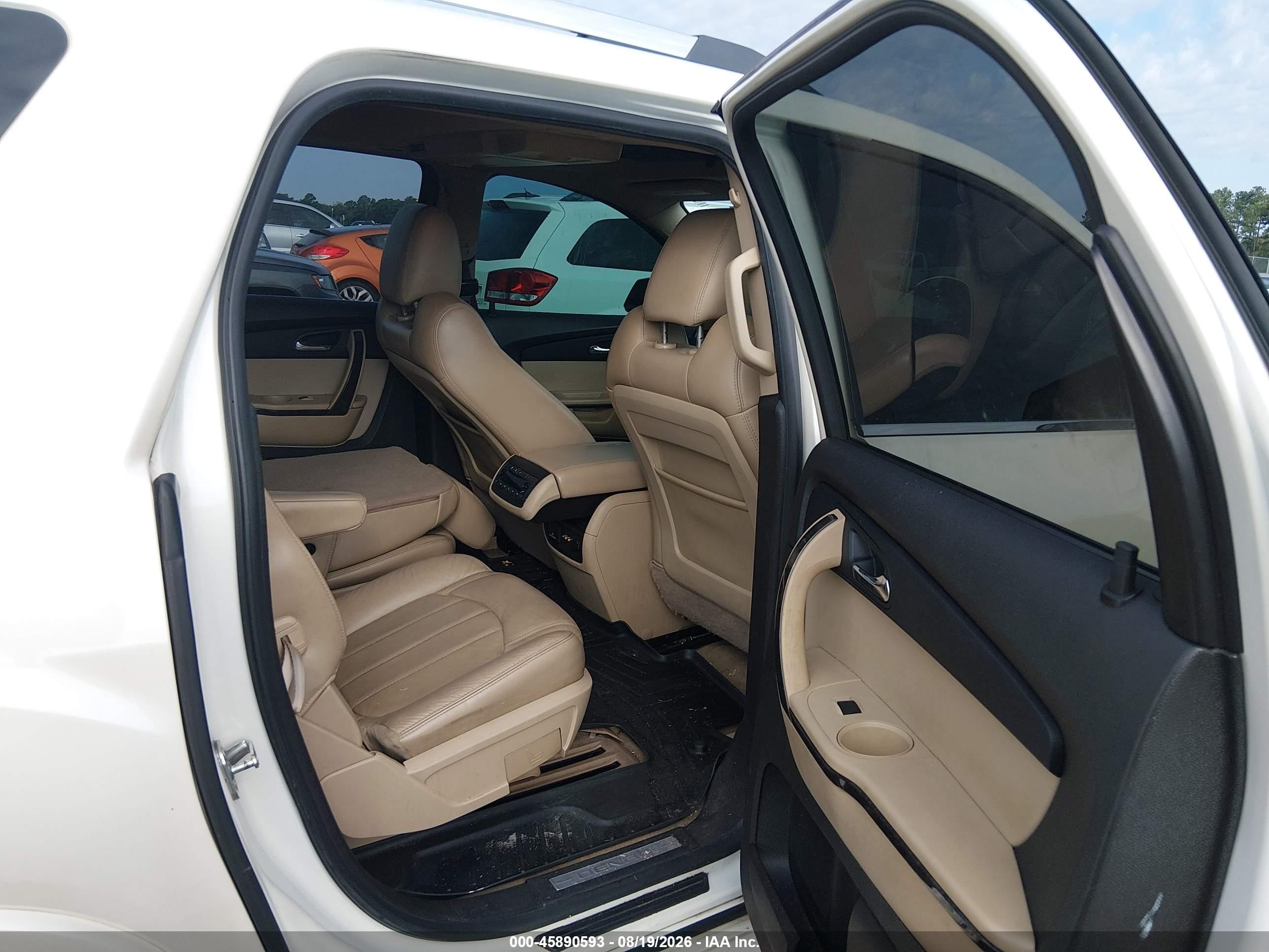 2012 Gmc Acadia Denali White vin: 1GKKRTED2CJ390176