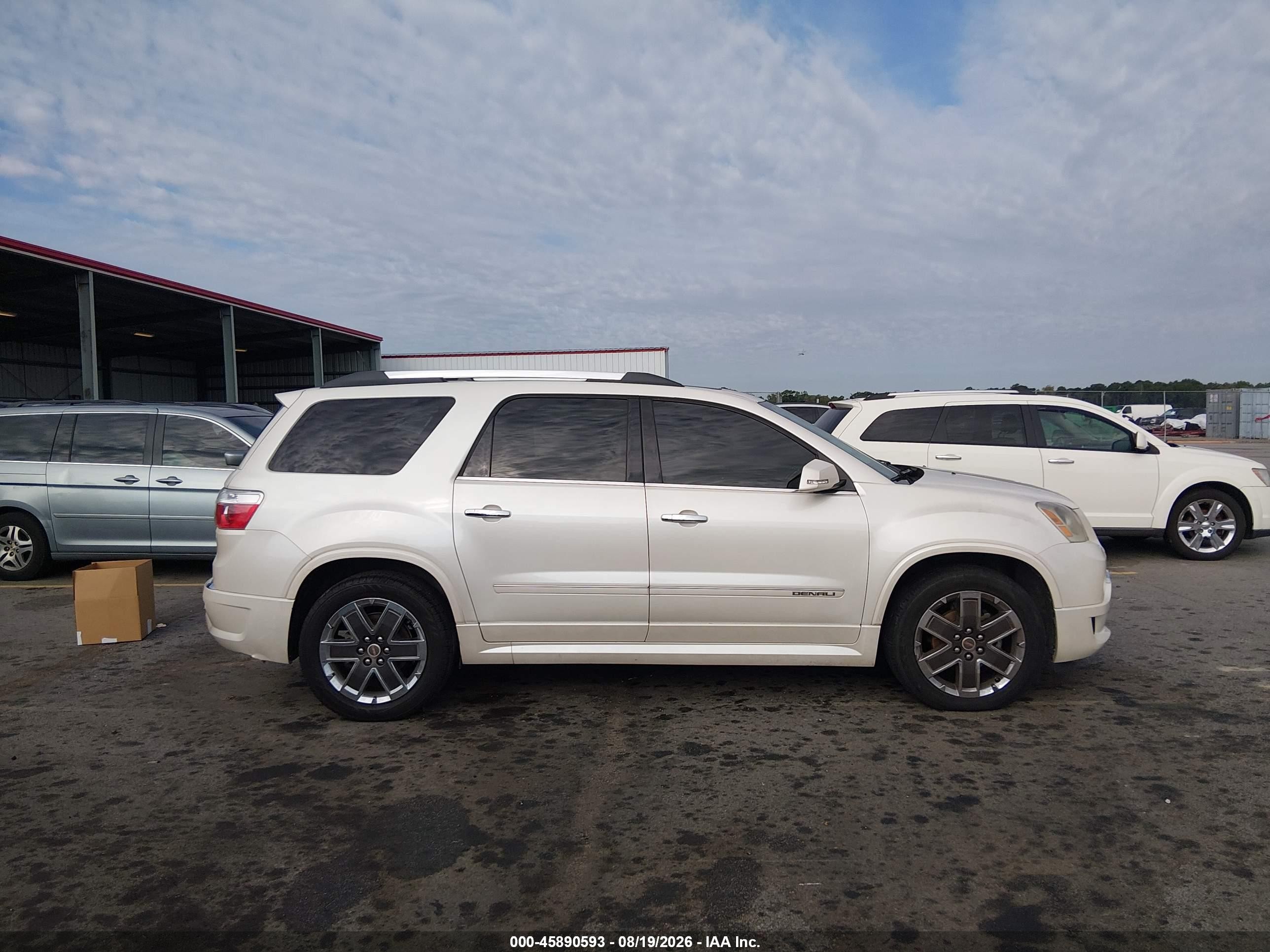 2012 Gmc Acadia Denali White vin: 1GKKRTED2CJ390176
