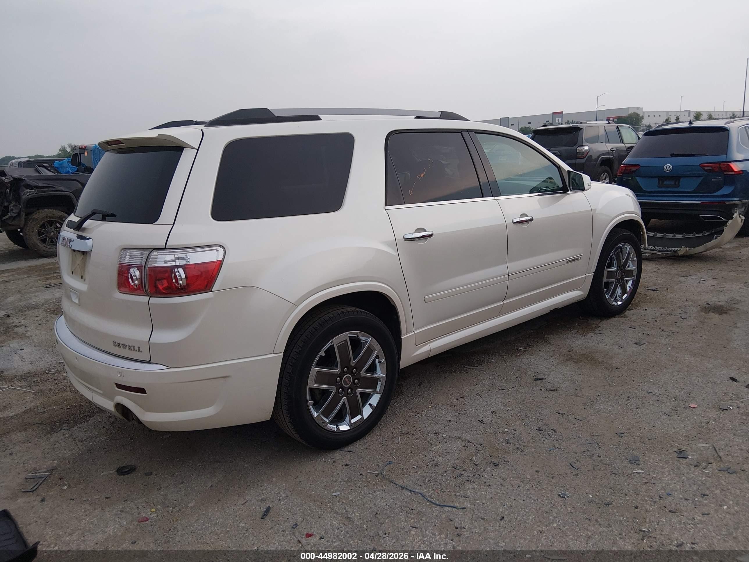 2011 Gmc Acadia Denali Белый vin: 1GKKRTED3BJ403225