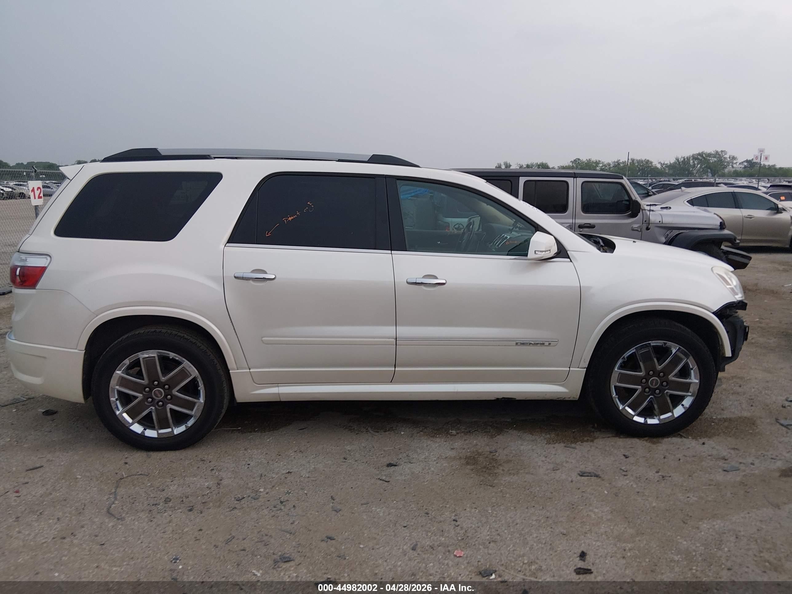 2011 Gmc Acadia Denali Белый vin: 1GKKRTED3BJ403225