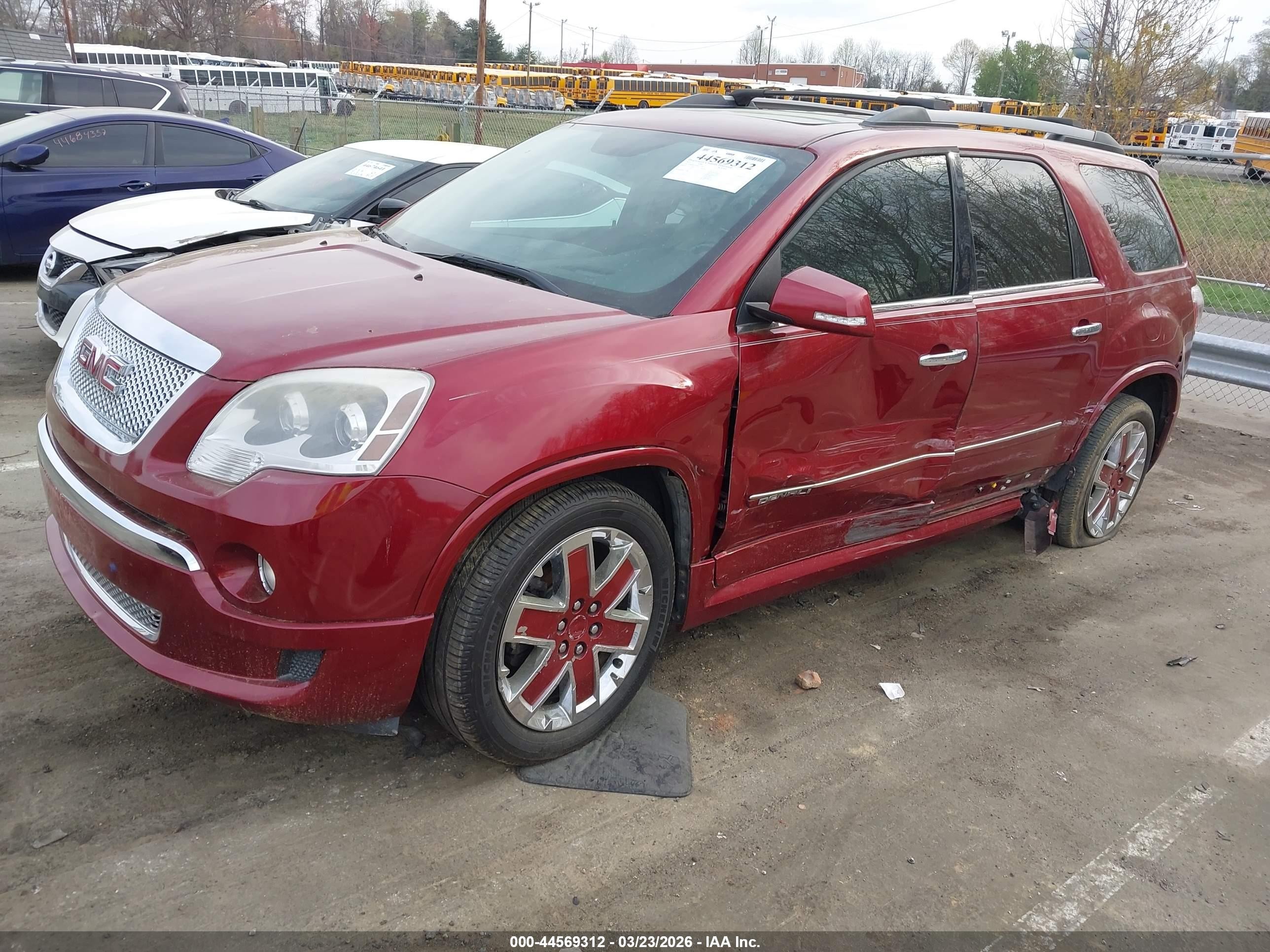 2011 Gmc Acadia Denali Red vin: 1GKKRTED4BJ225891