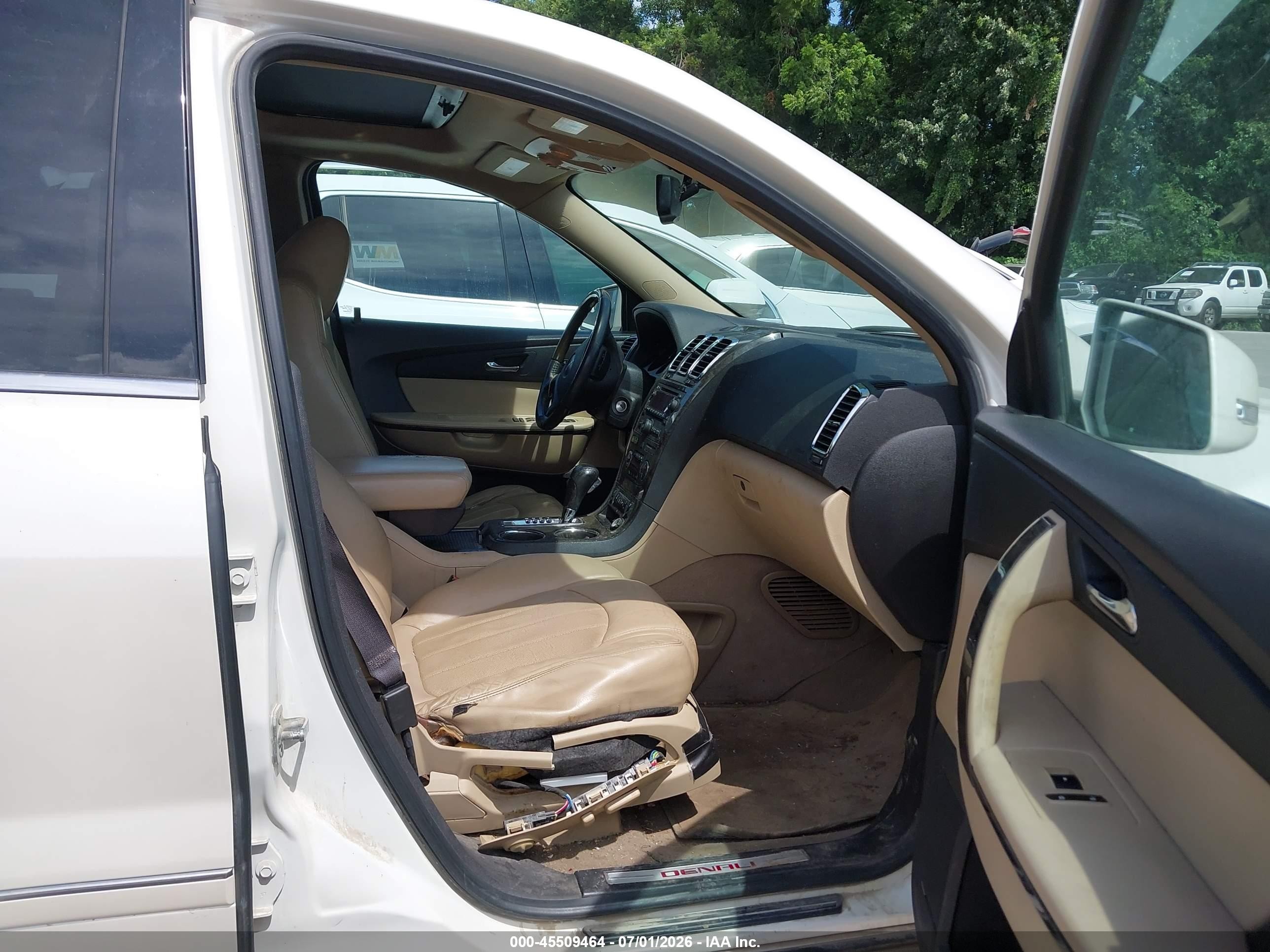 2012 Gmc Acadia Denali White vin: 1GKKRTED4CJ176290