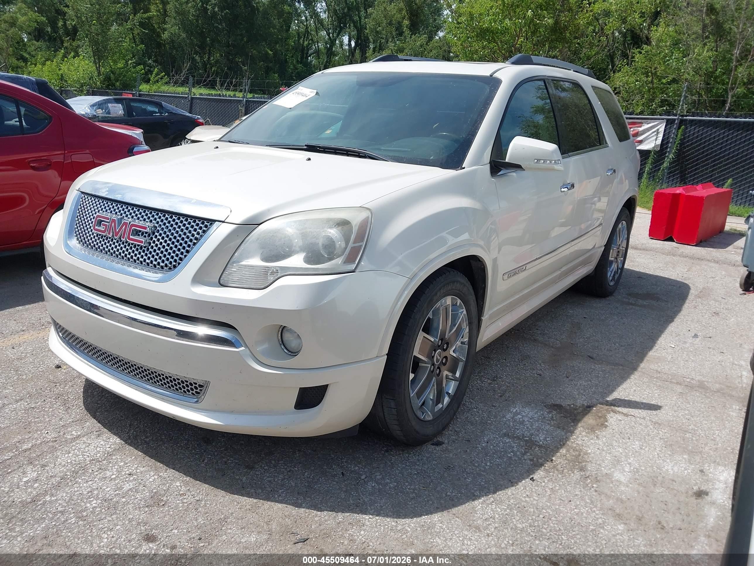 2012 Gmc Acadia Denali White vin: 1GKKRTED4CJ176290