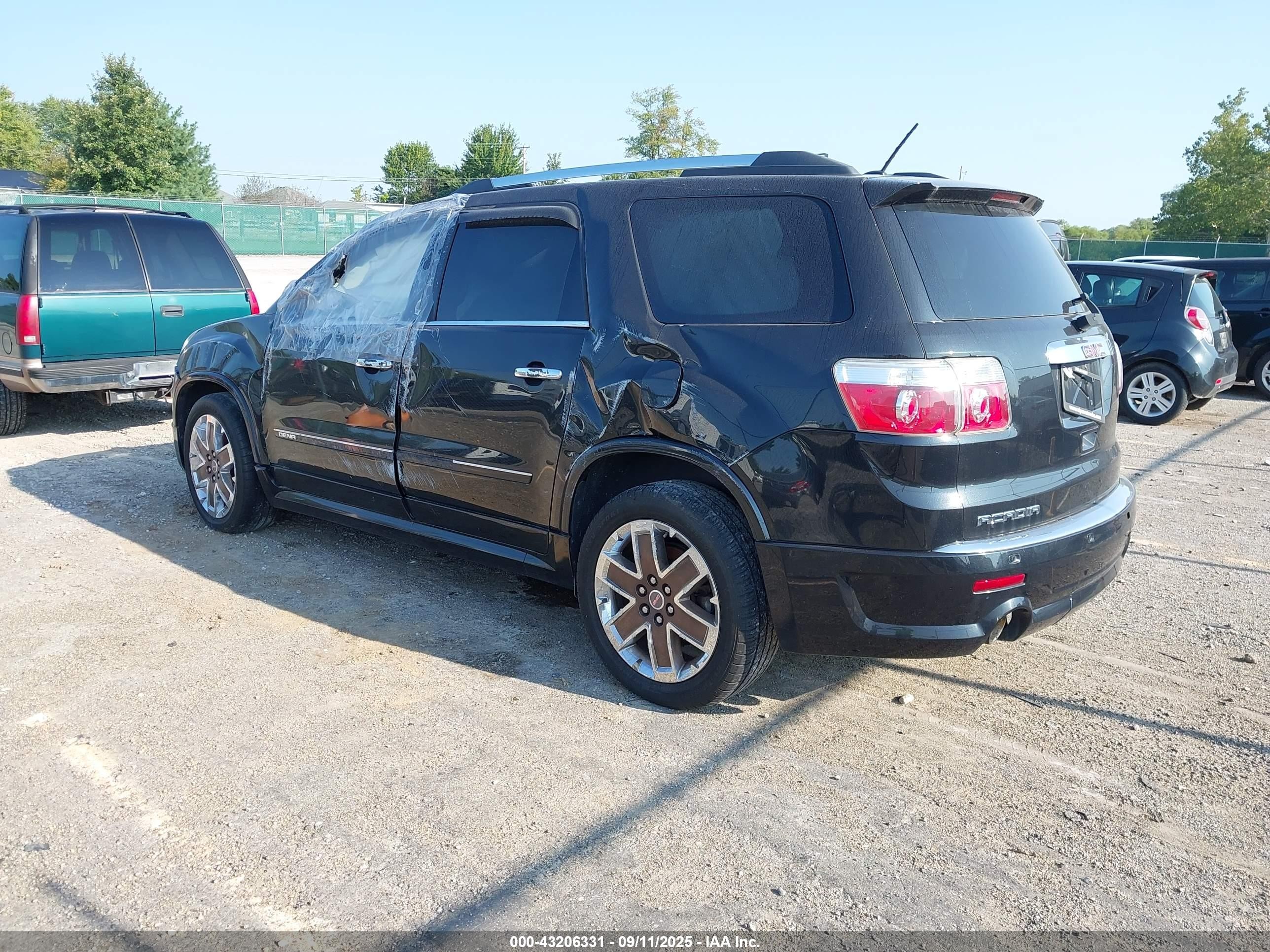 2012 Gmc Acadia Denali Black vin: 1GKKRTED4CJ378661