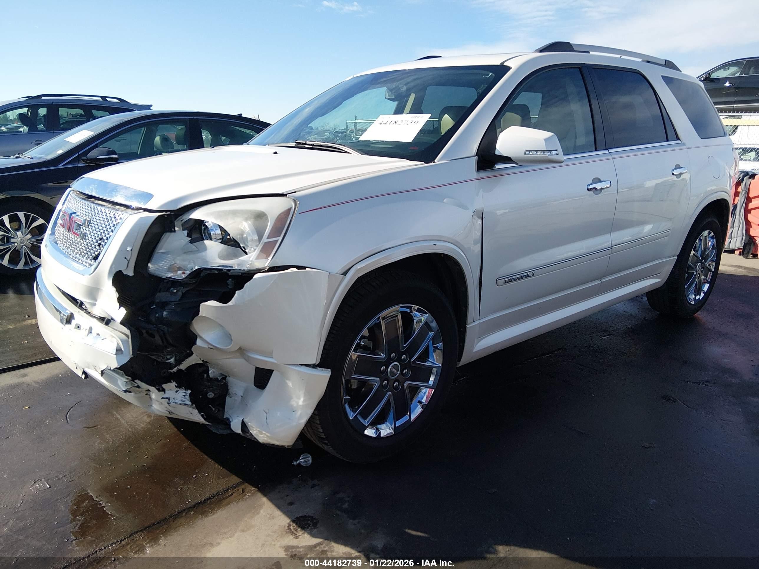 2012 Gmc Acadia Denali White vin: 1GKKRTED5CJ102165