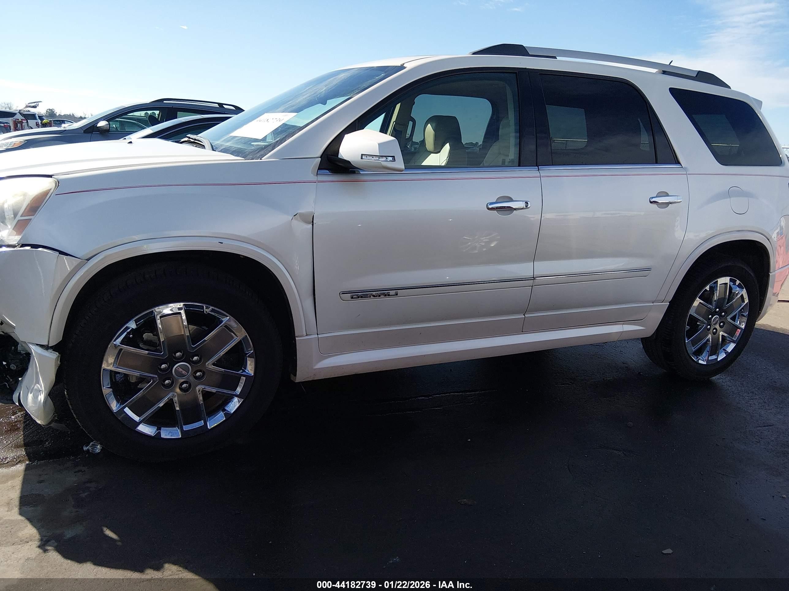 2012 Gmc Acadia Denali White vin: 1GKKRTED5CJ102165