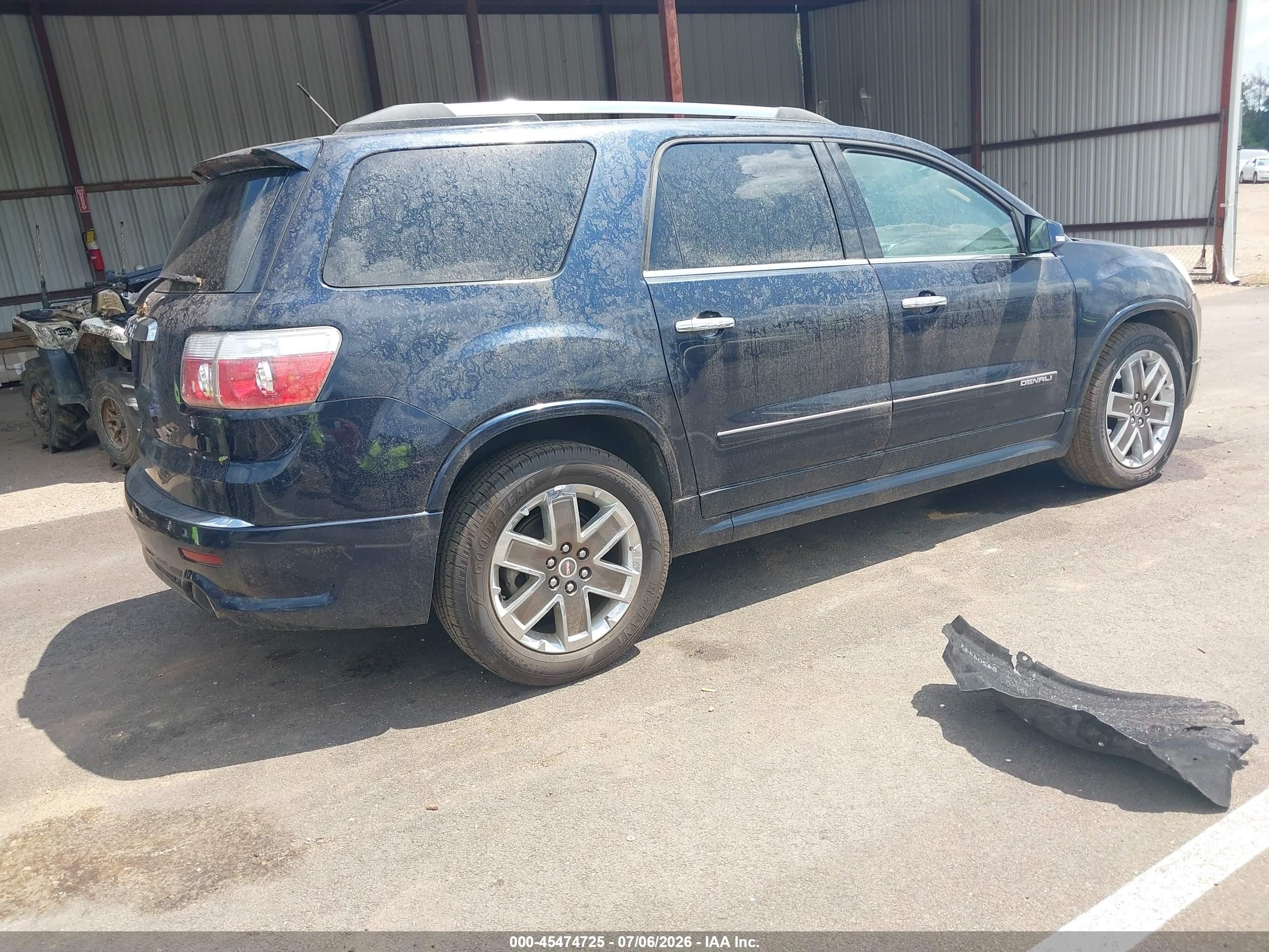 2012 Gmc Acadia Denali Blue vin: 1GKKRTED5CJ273210