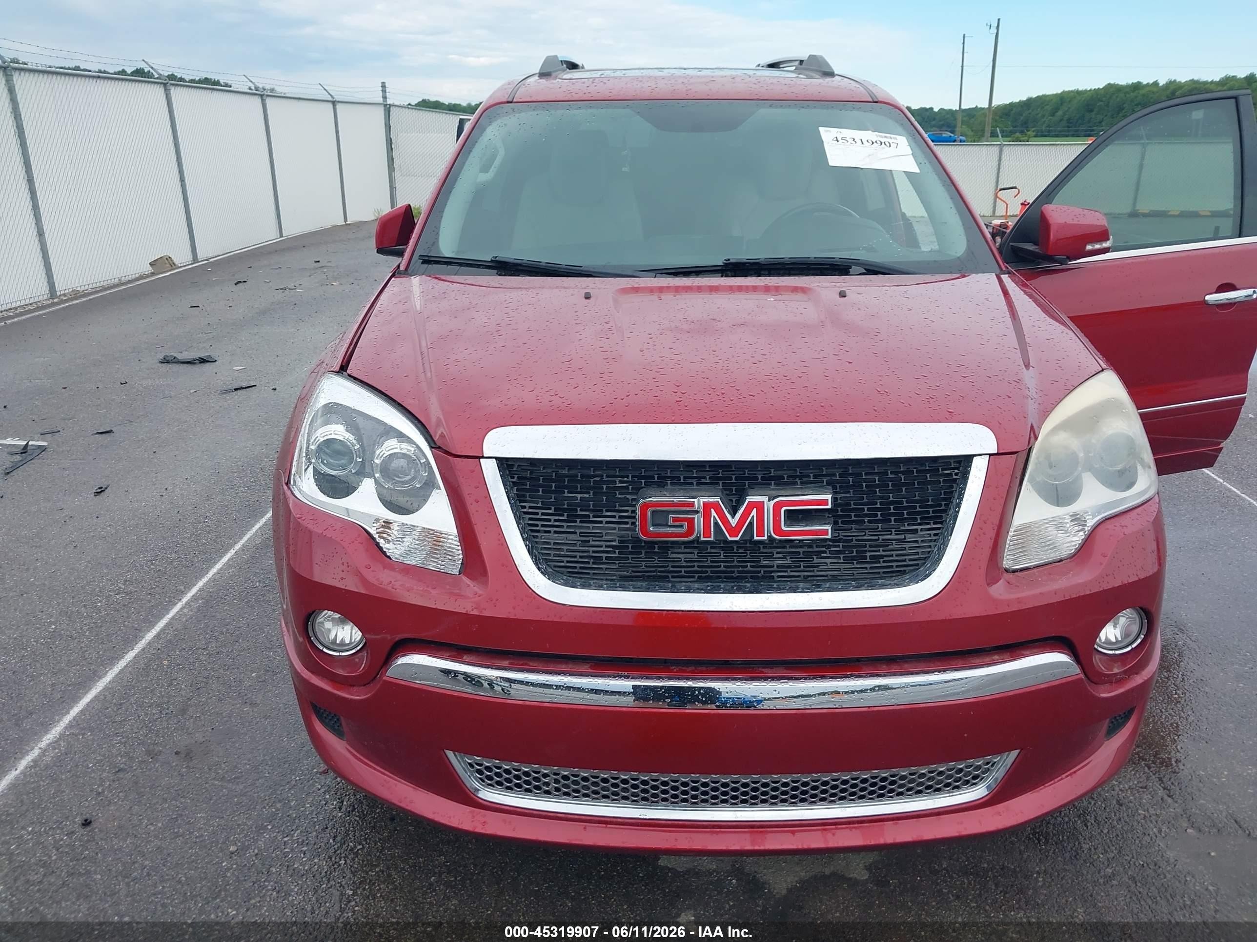 2012 Gmc Acadia Denali Red vin: 1GKKRTED6CJ279579