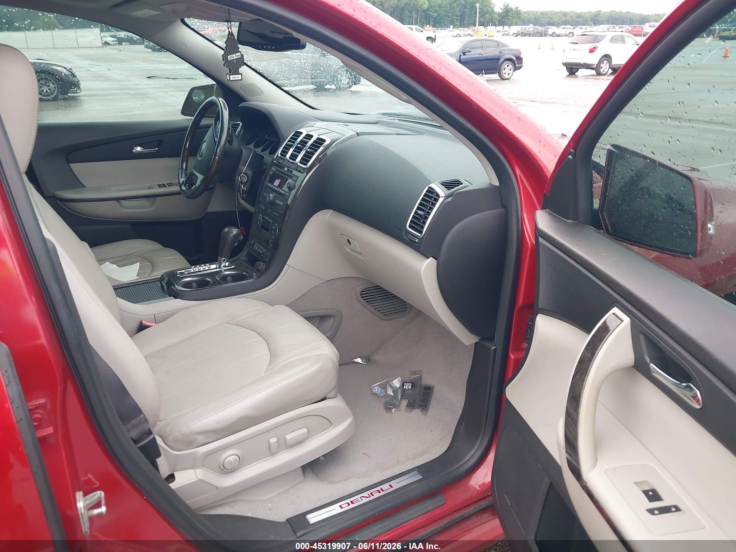 2012 Gmc Acadia Denali Red vin: 1GKKRTED6CJ279579