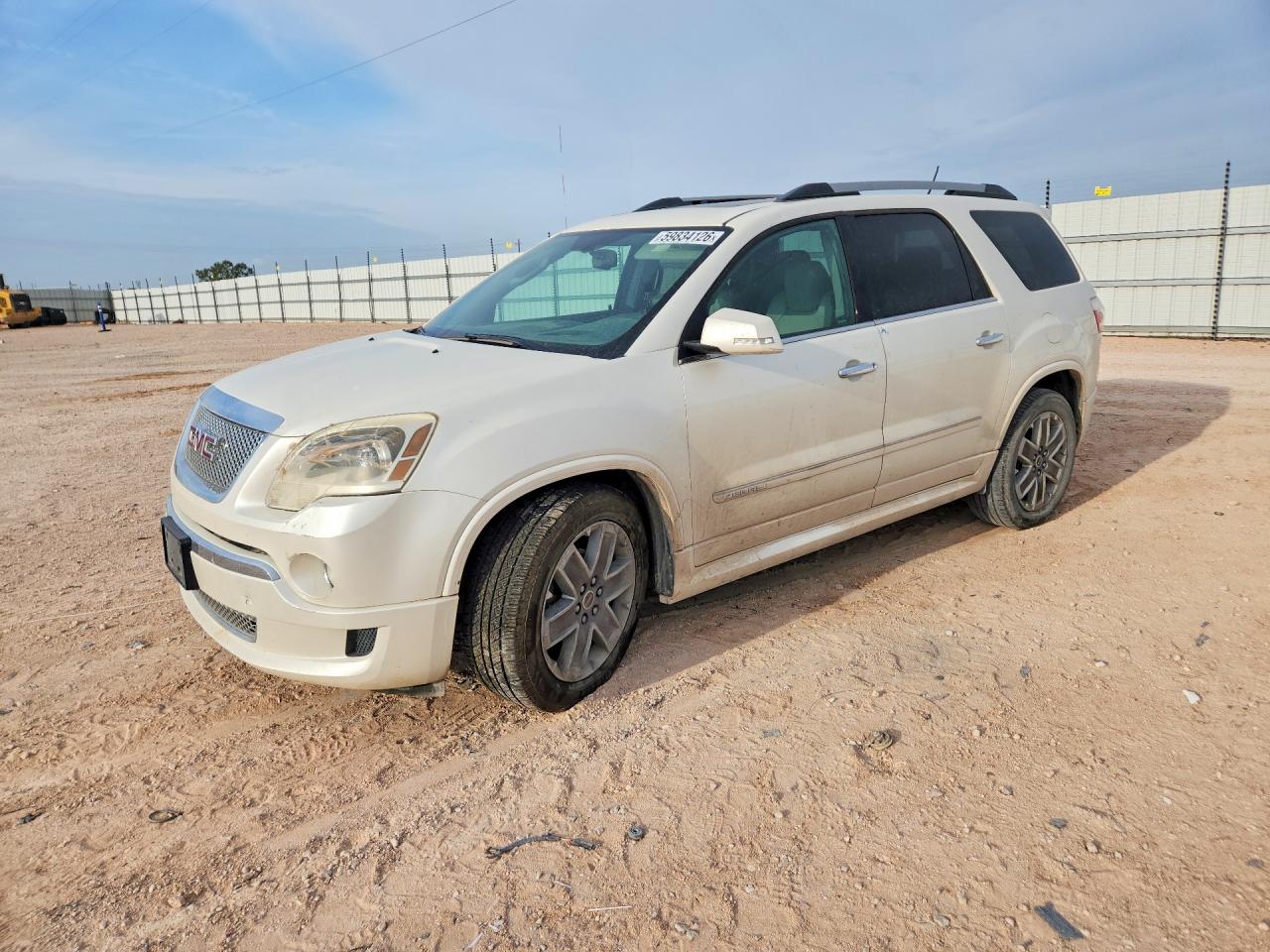 2012 Gmc Acadia Denali White vin: 1GKKRTED7CJ242797