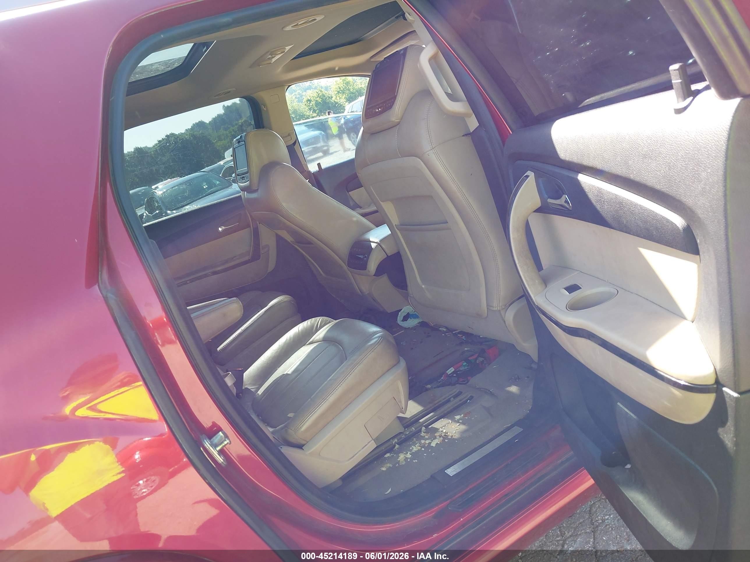 2012 Gmc Acadia Denali Red vin: 1GKKRTED7CJ264122