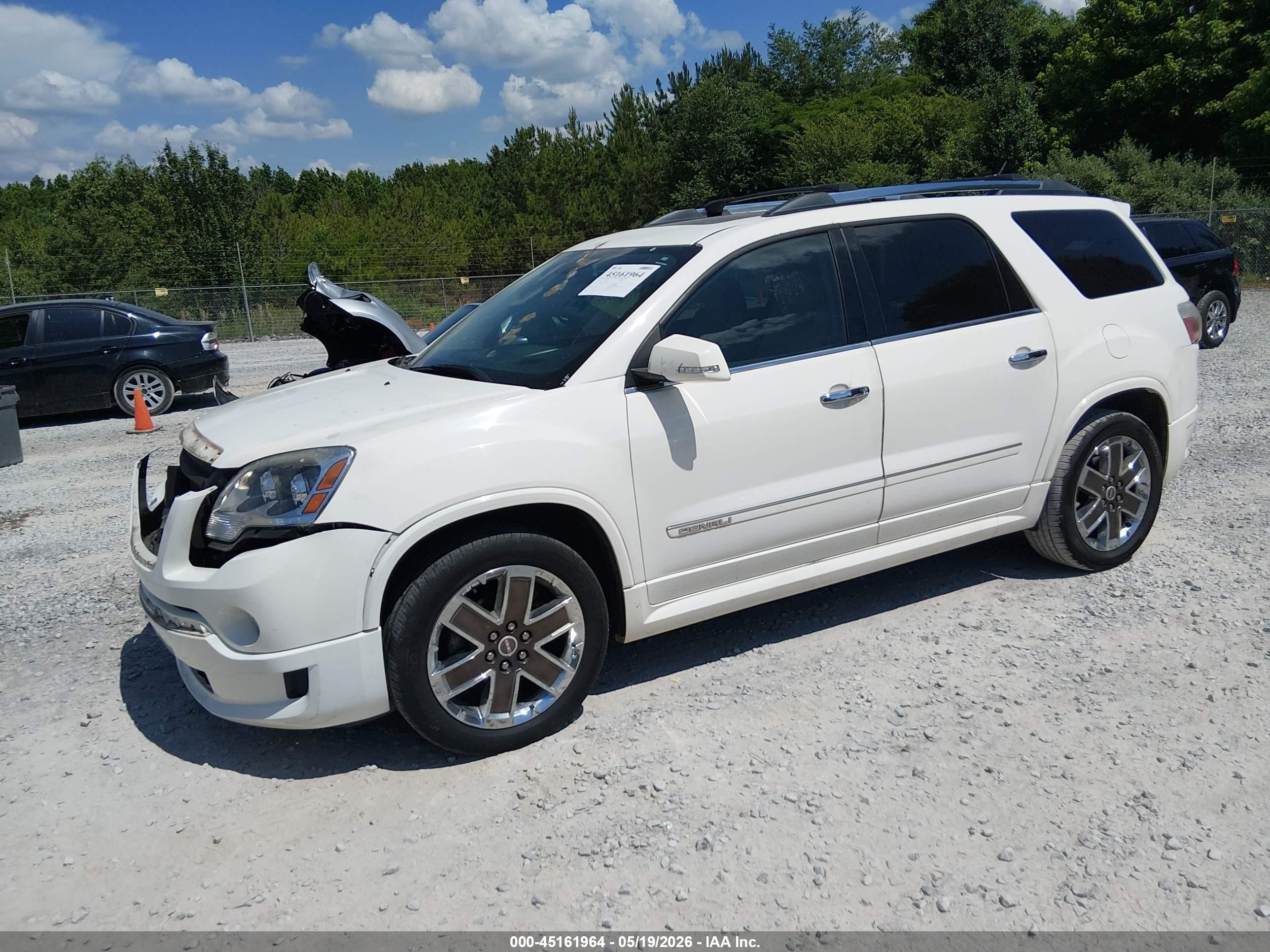 2012 Gmc Acadia Denali White vin: 1GKKRTED7CJ390772
