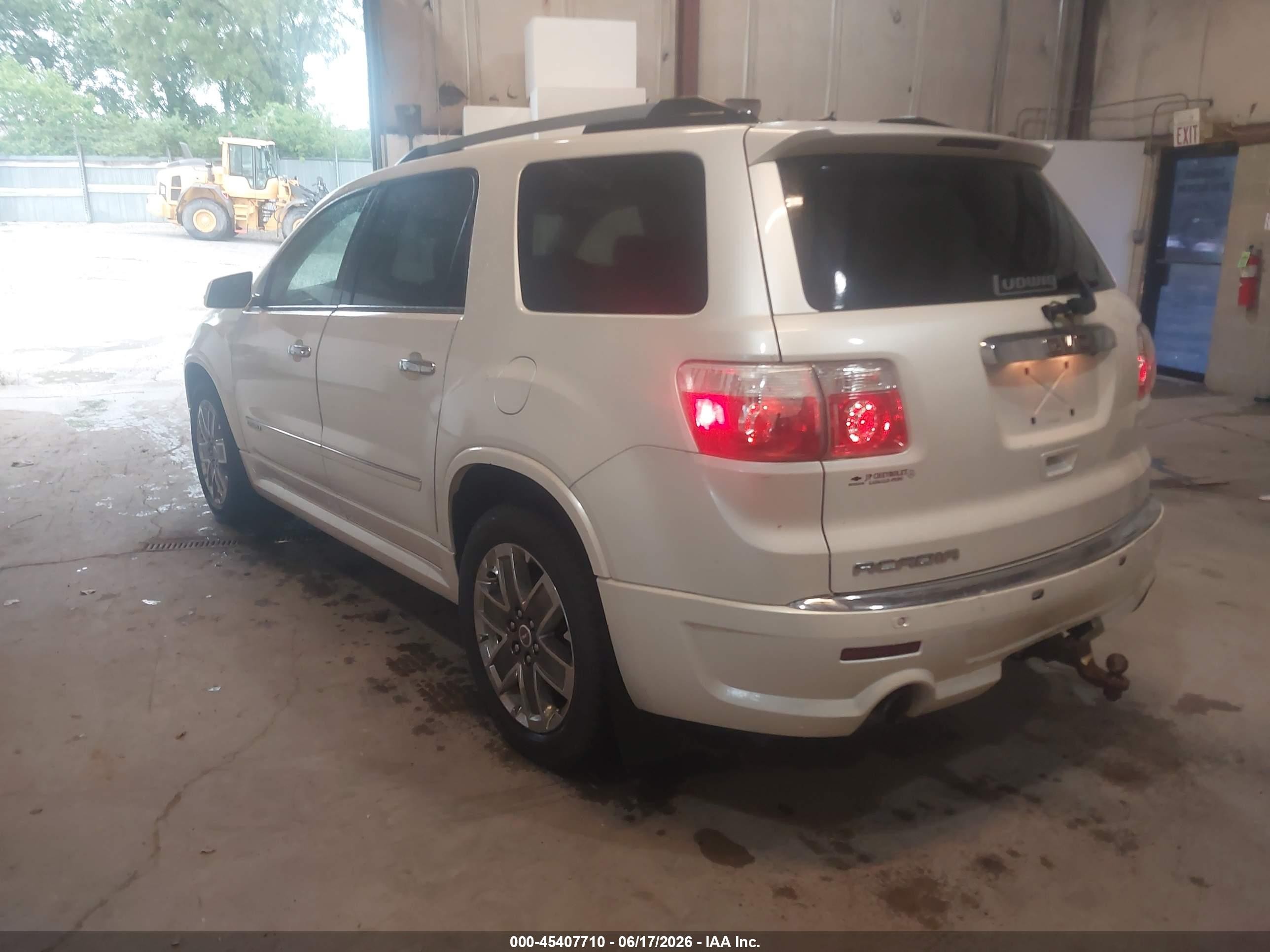 2011 Gmc Acadia Denali Белый vin: 1GKKRTED8BJ336850