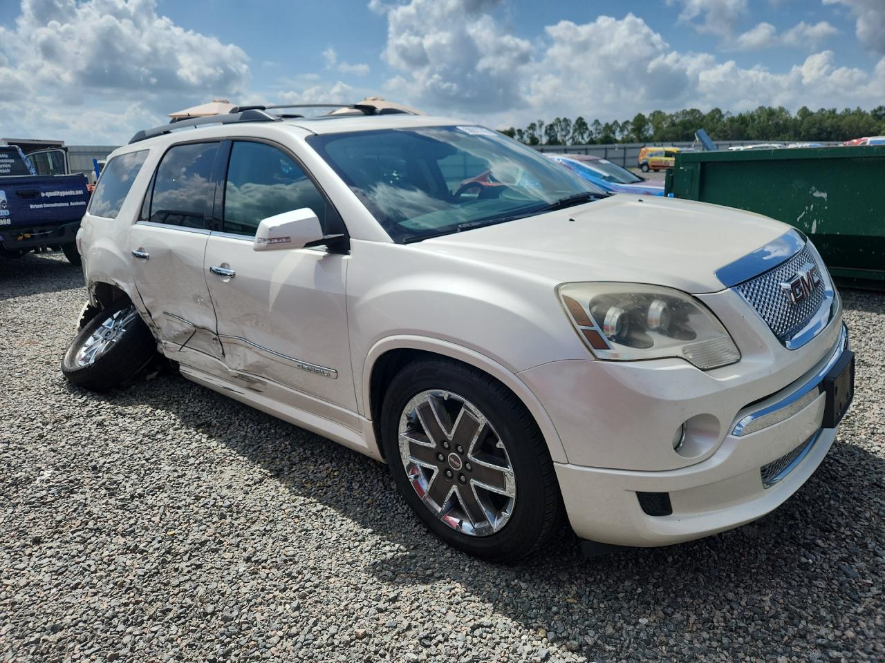 2011 Gmc Acadia Denali White vin: 1GKKRTED8BJ414897