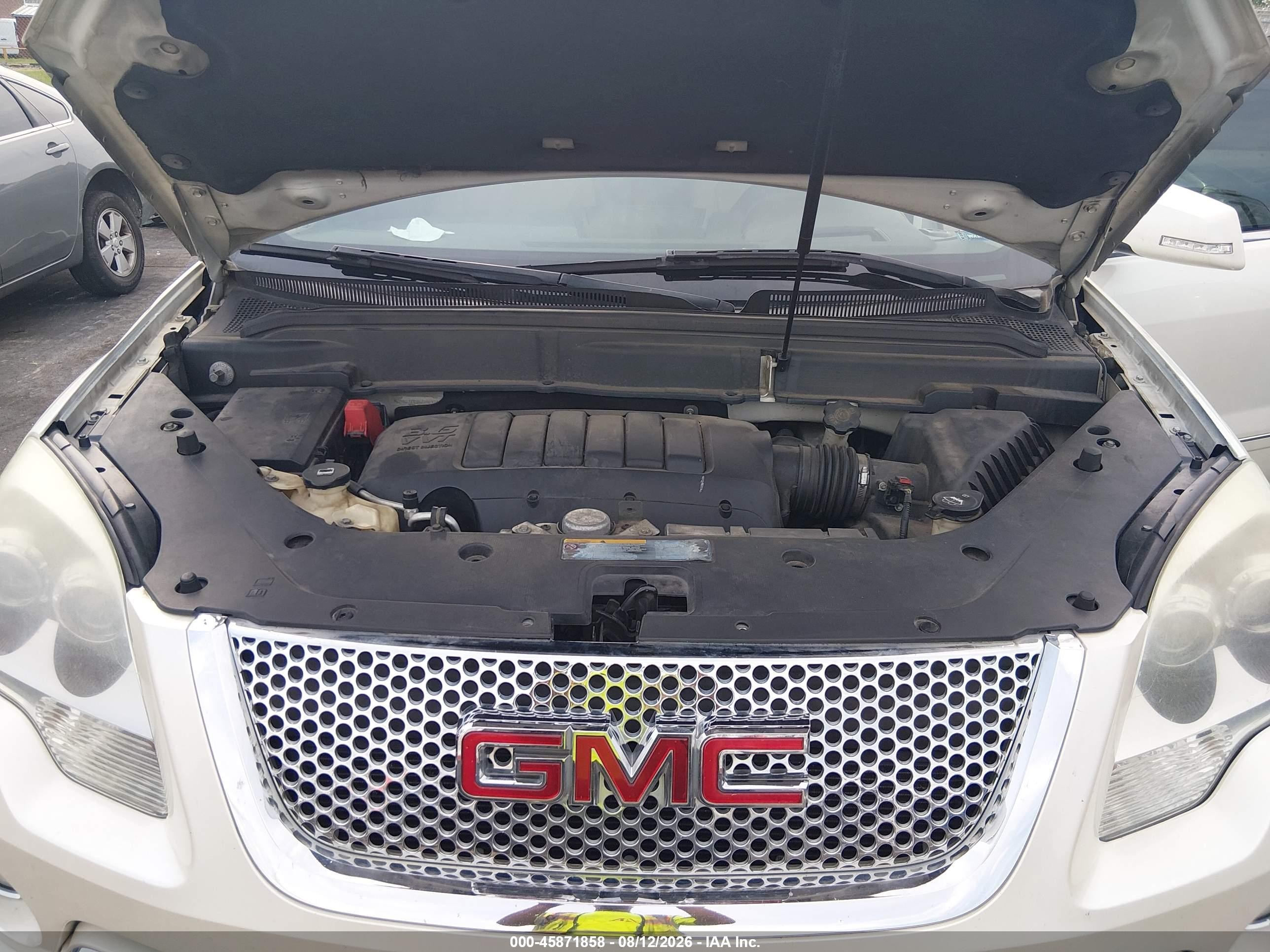 2012 Gmc Acadia Denali White vin: 1GKKRTED8CJ202924
