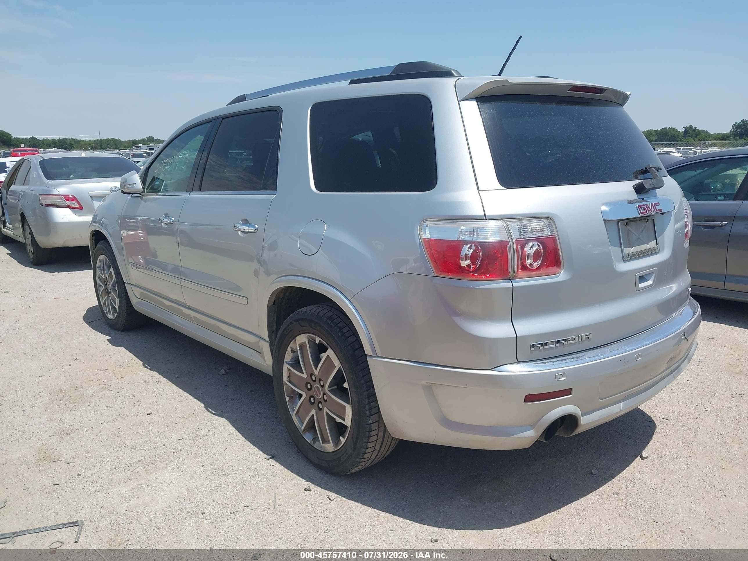 2012 Gmc Acadia Denali Серебряный vin: 1GKKRTED8CJ408387