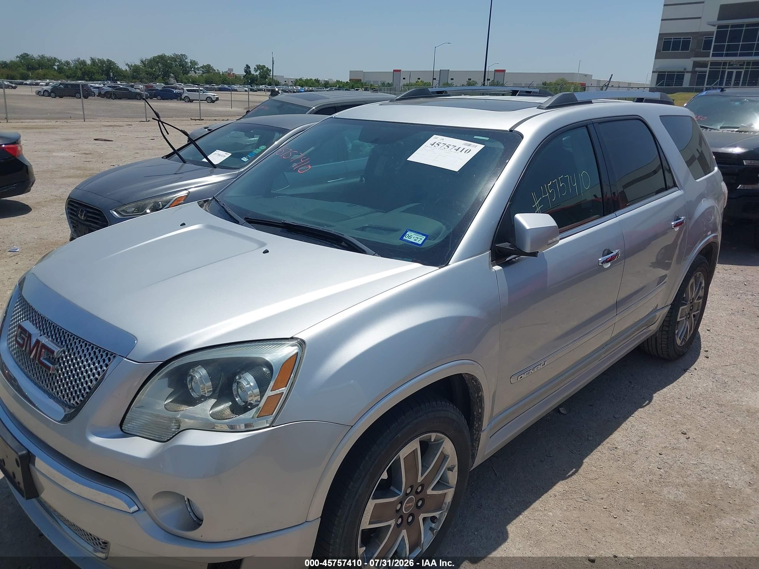 2012 Gmc Acadia Denali Серебряный vin: 1GKKRTED8CJ408387